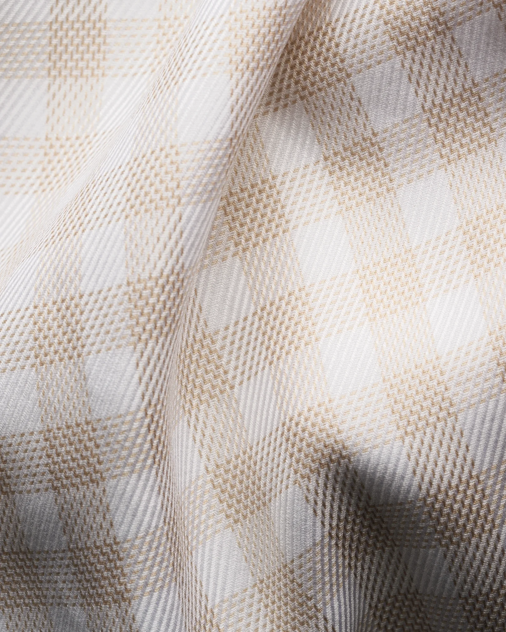 Eton - beige check signature twill shirt