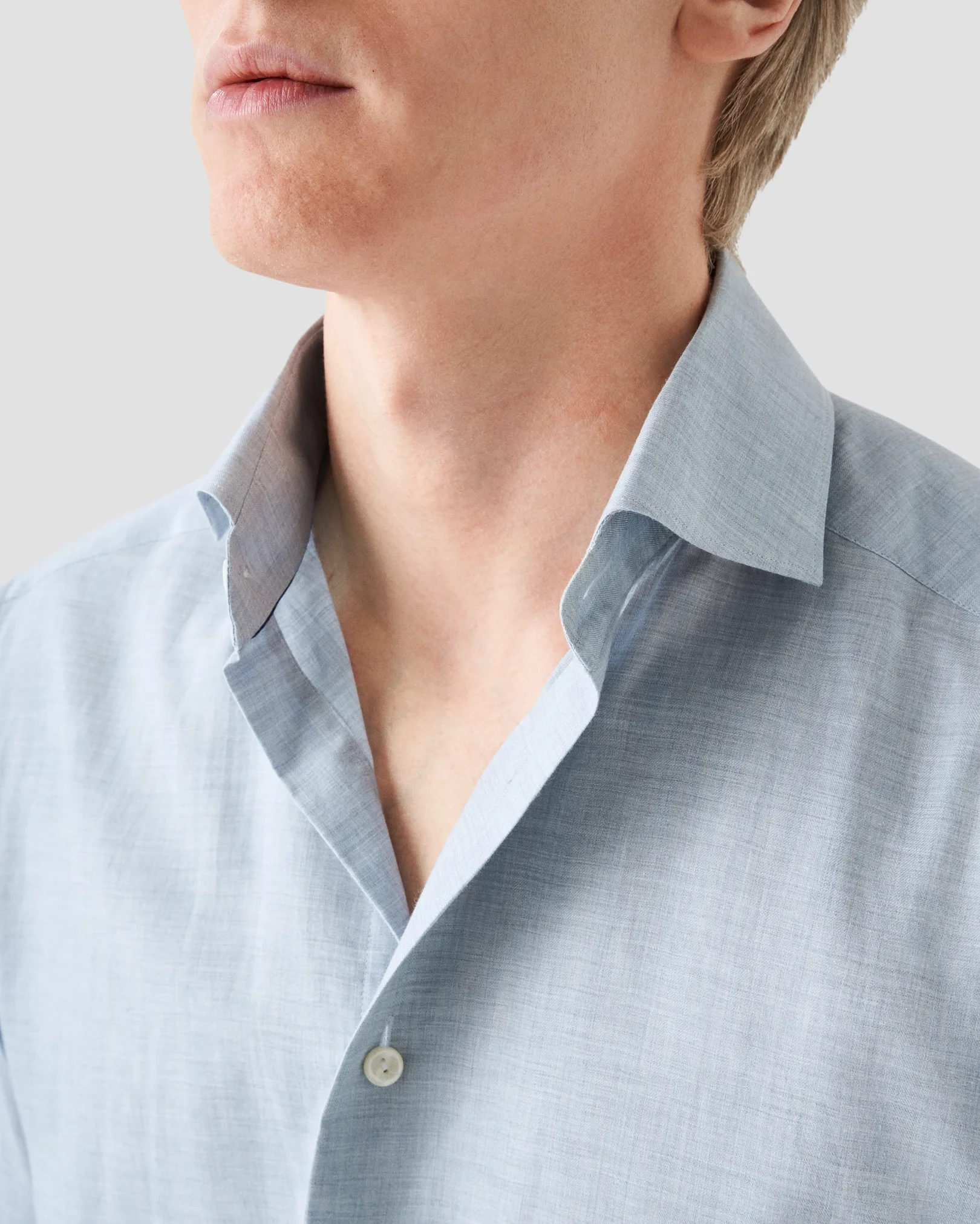 Eton - light blue flanell wide spread
