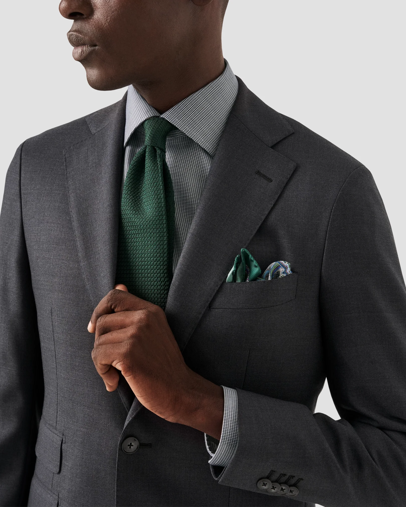 Eton - navy blue cotton and made to order