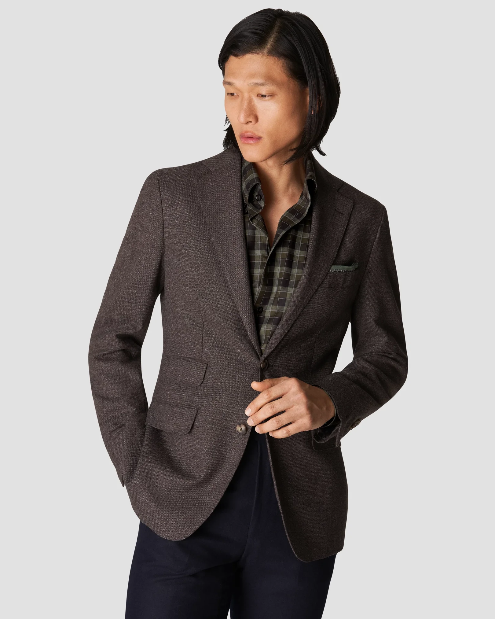 Eton - dark green flannel