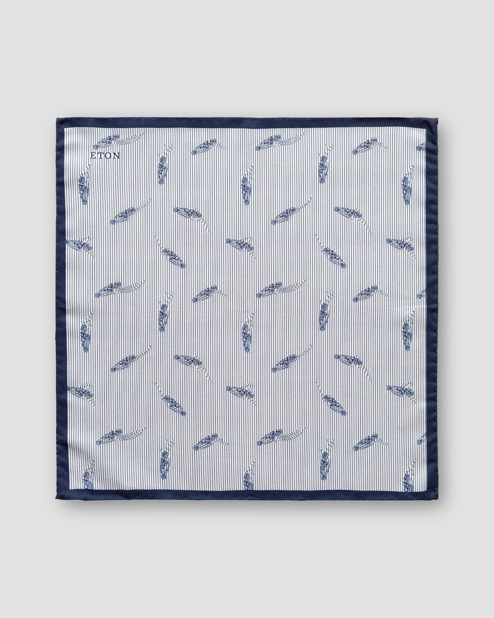 Eton - retro racing cars pocket square