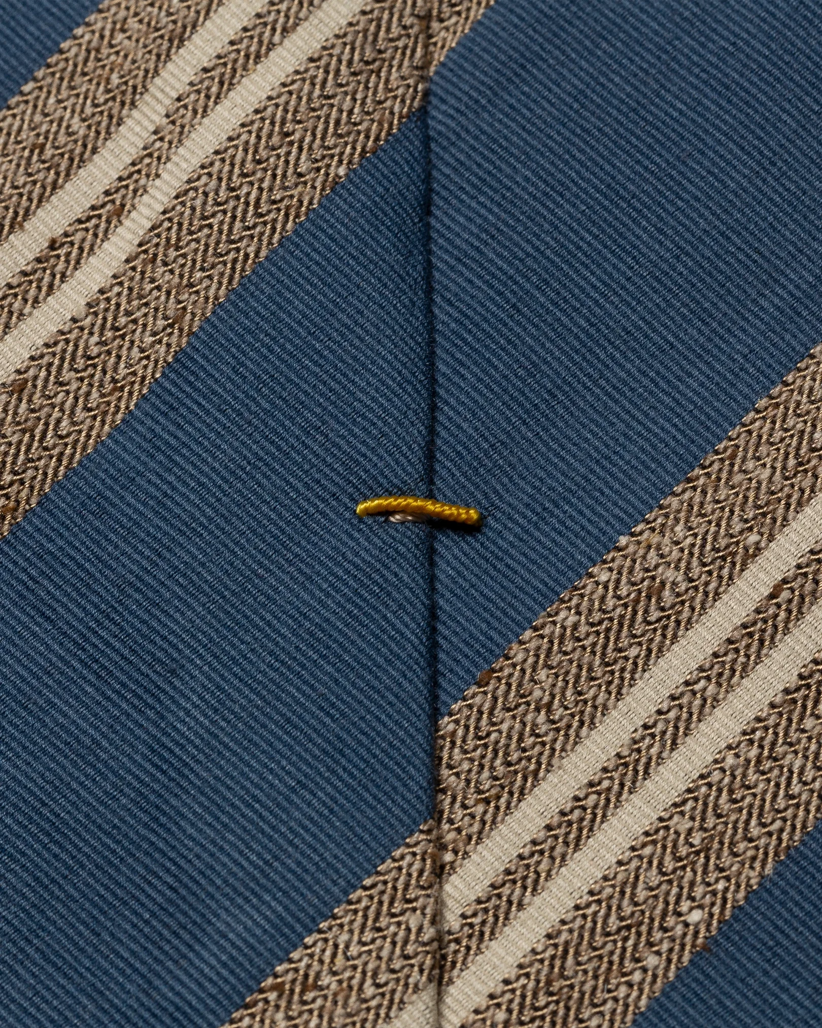 Eton - blue regimental stripe cotton silk tie