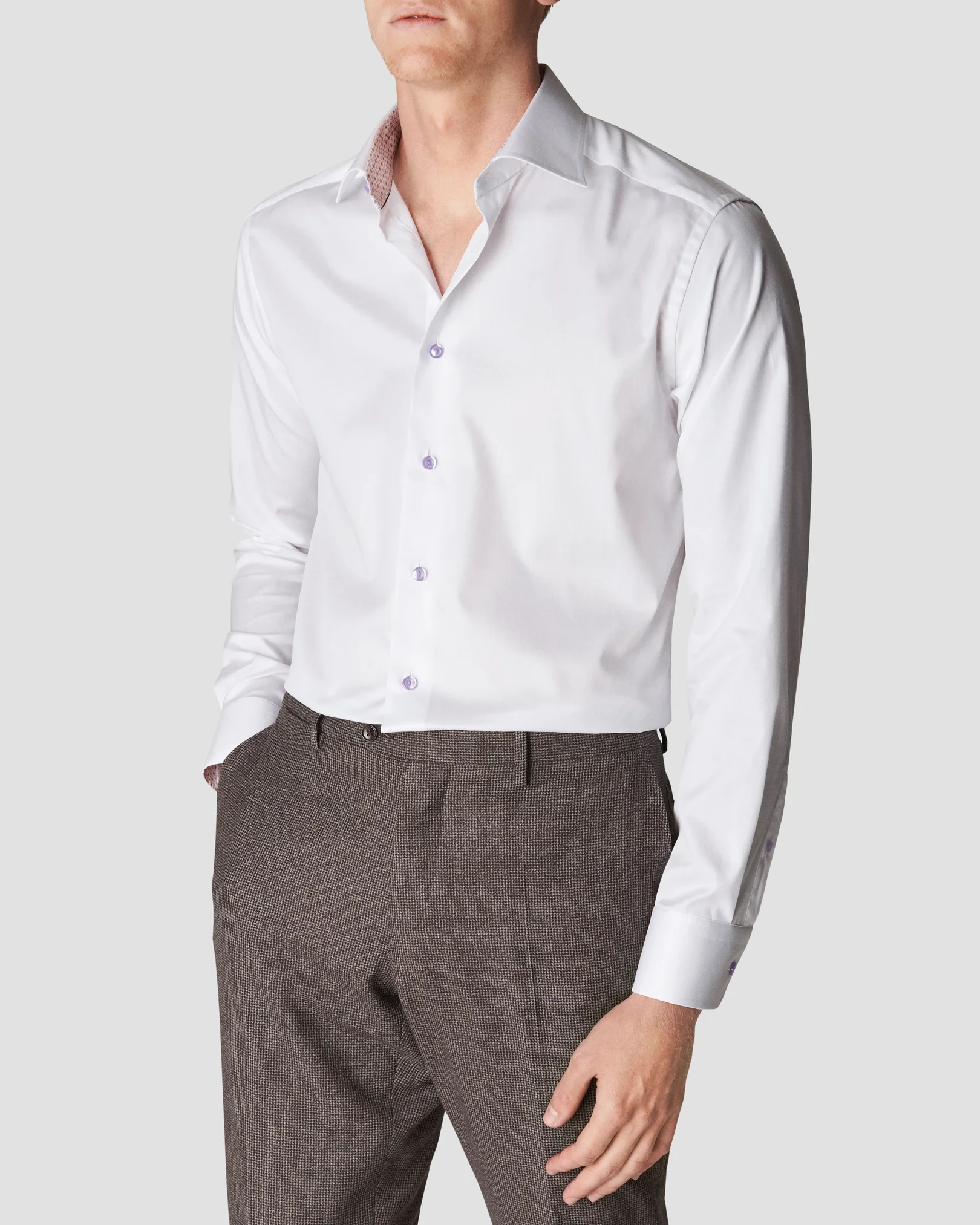 Eton - white signature twill cut special details