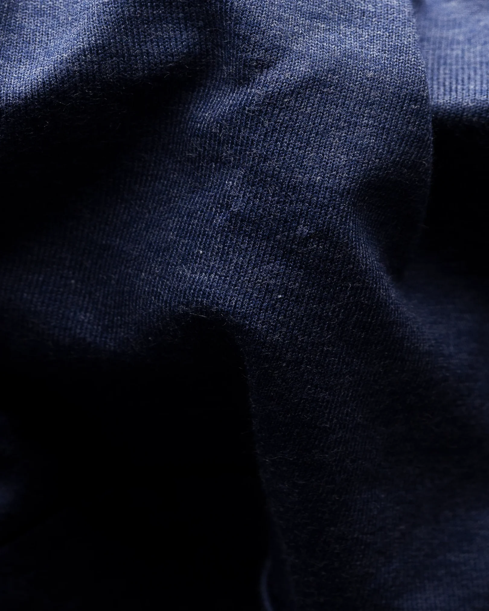 Eton - navy jersey popover shirt short sleeved
