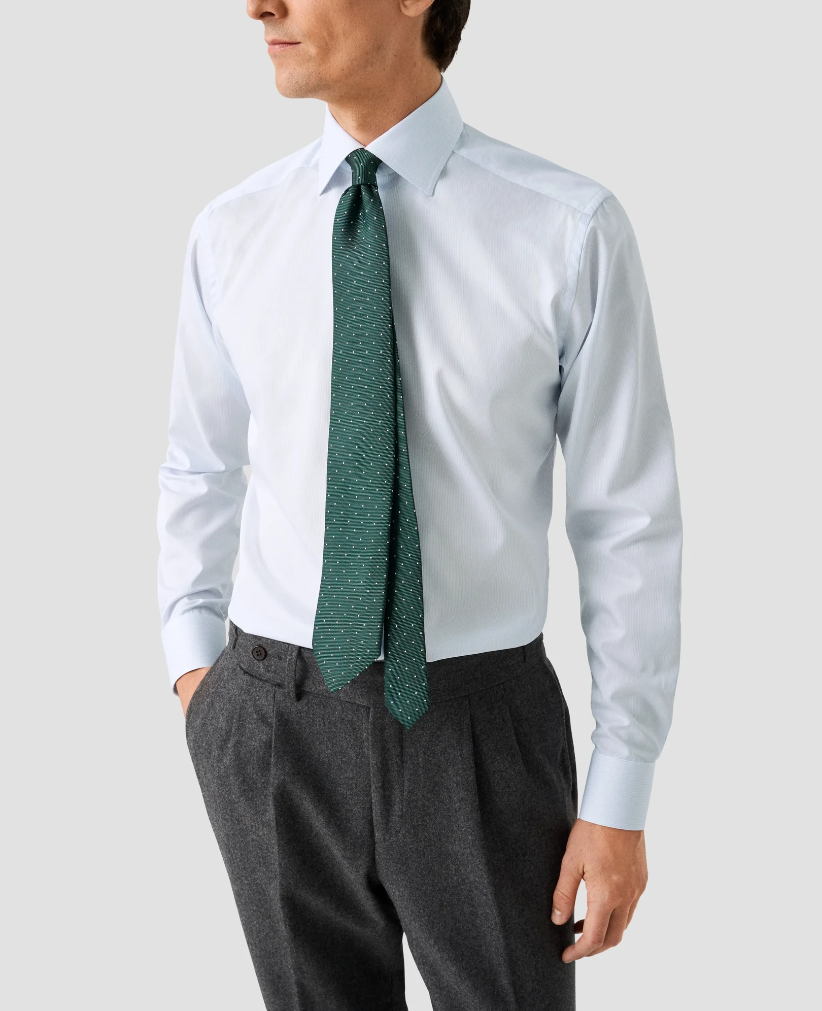 Eton - Fein gestreiftes Twill-Hemd