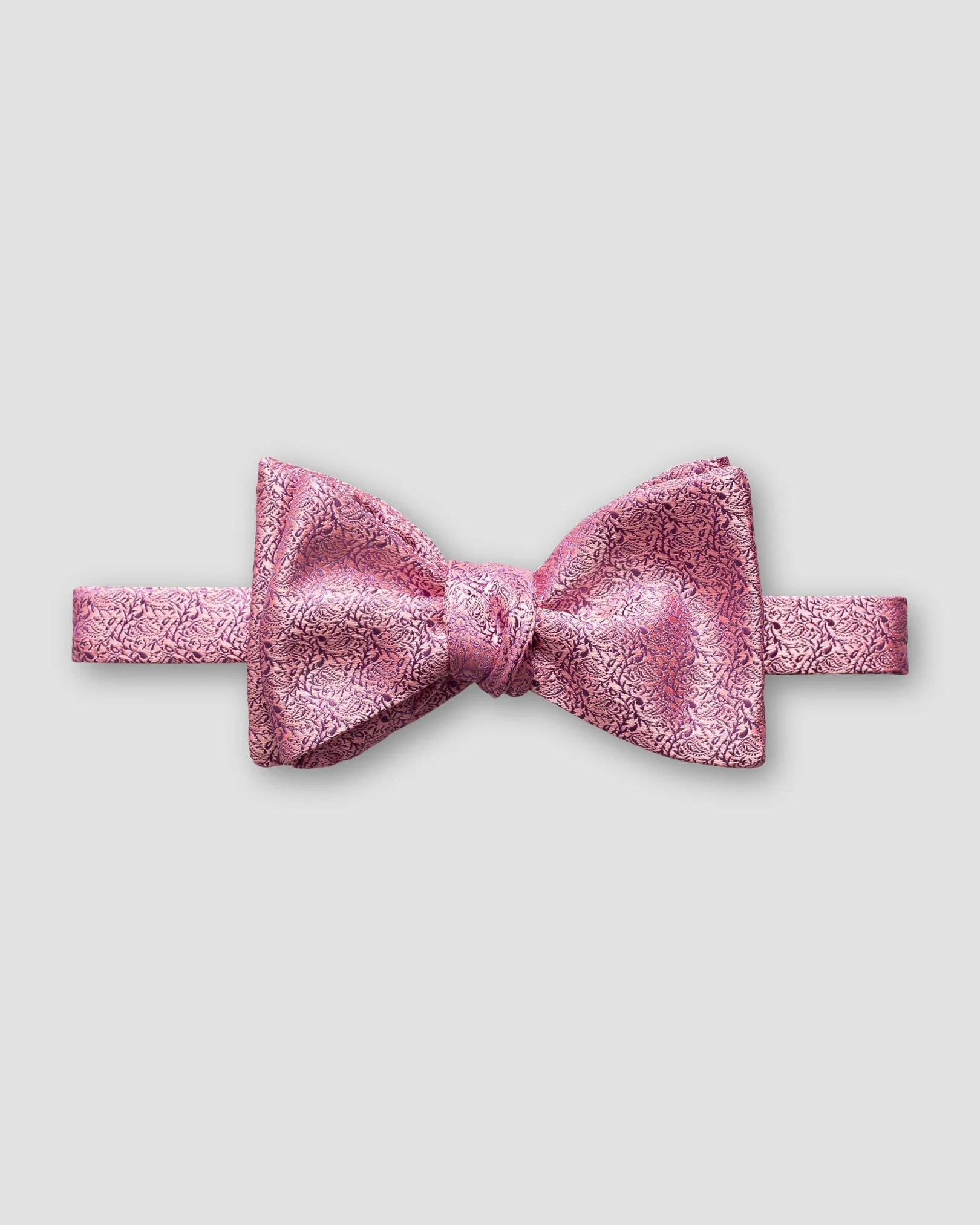 Eton - pink silk bow tie self tied