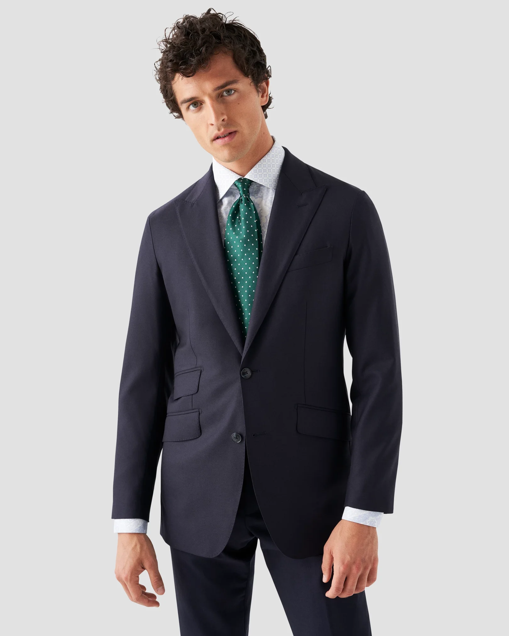 Eton - light blue paisley twill