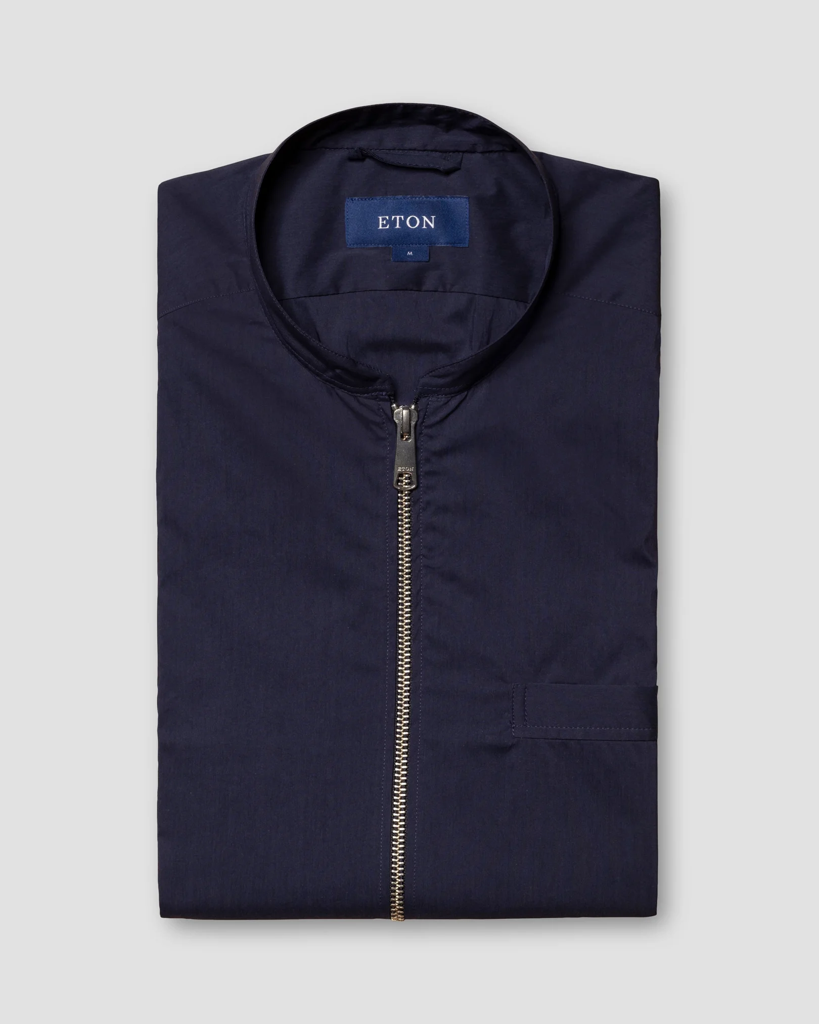 Eton - blue wind vest stand collar low sleeve less vest
