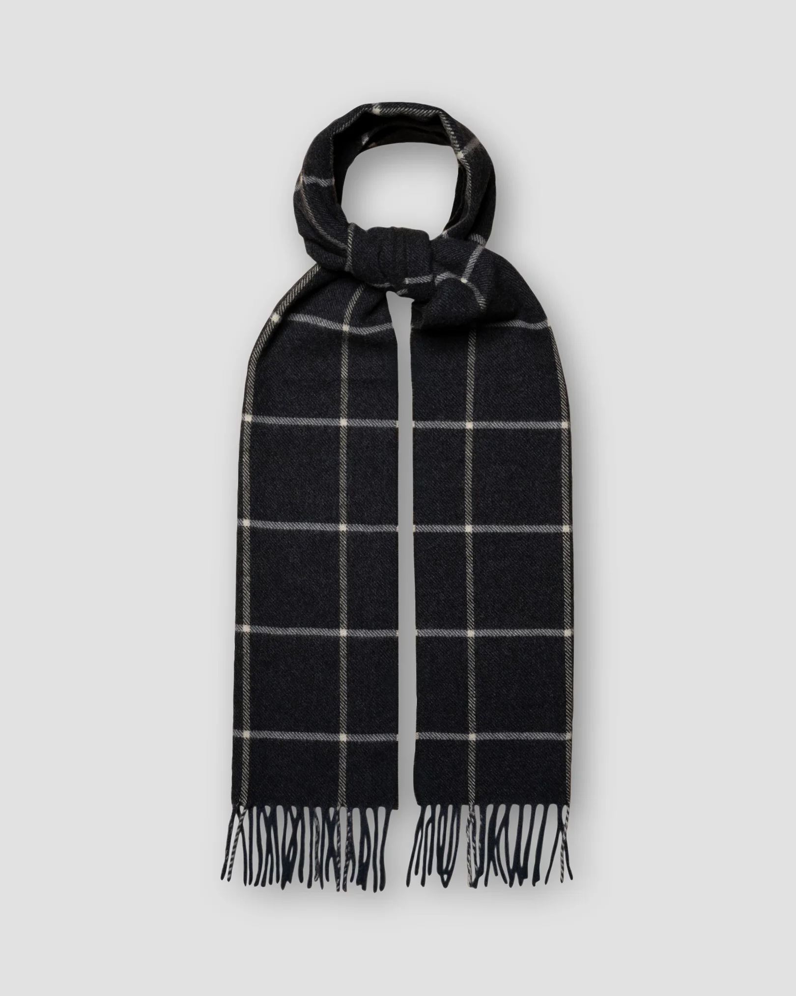 Eton - navy blue checked scarf