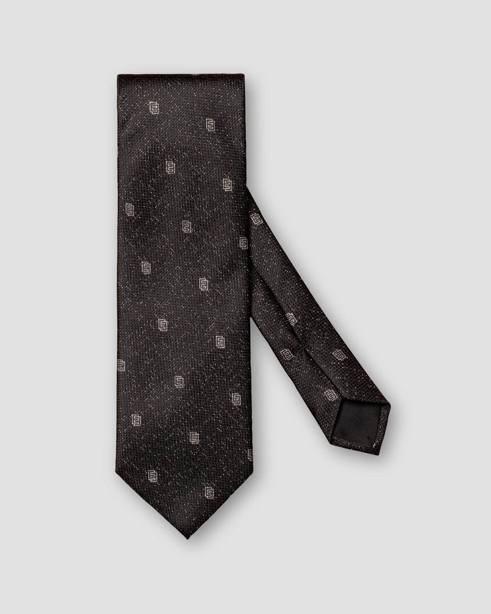 Eton - black double e printed tie