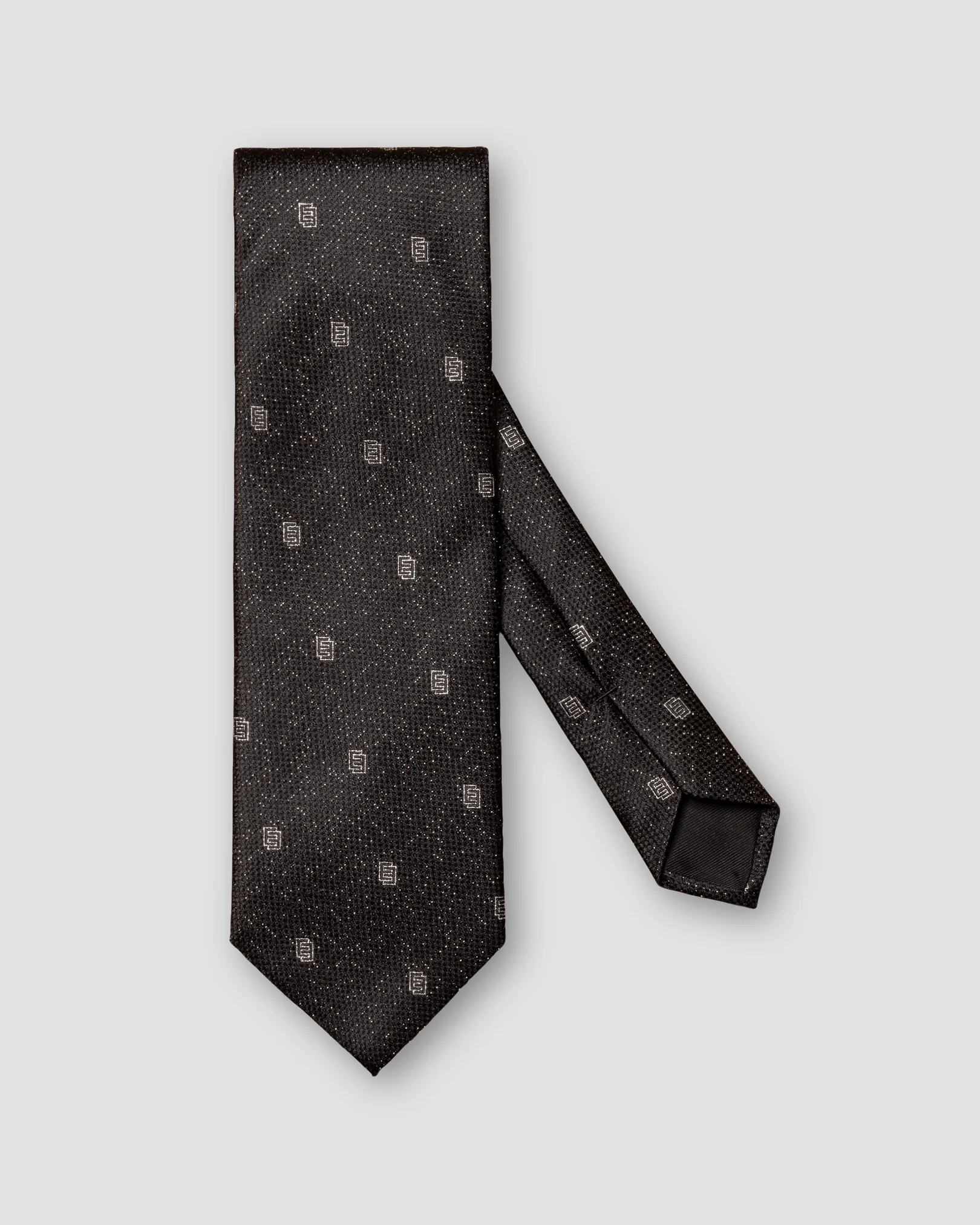 Eton - black double e printed tie