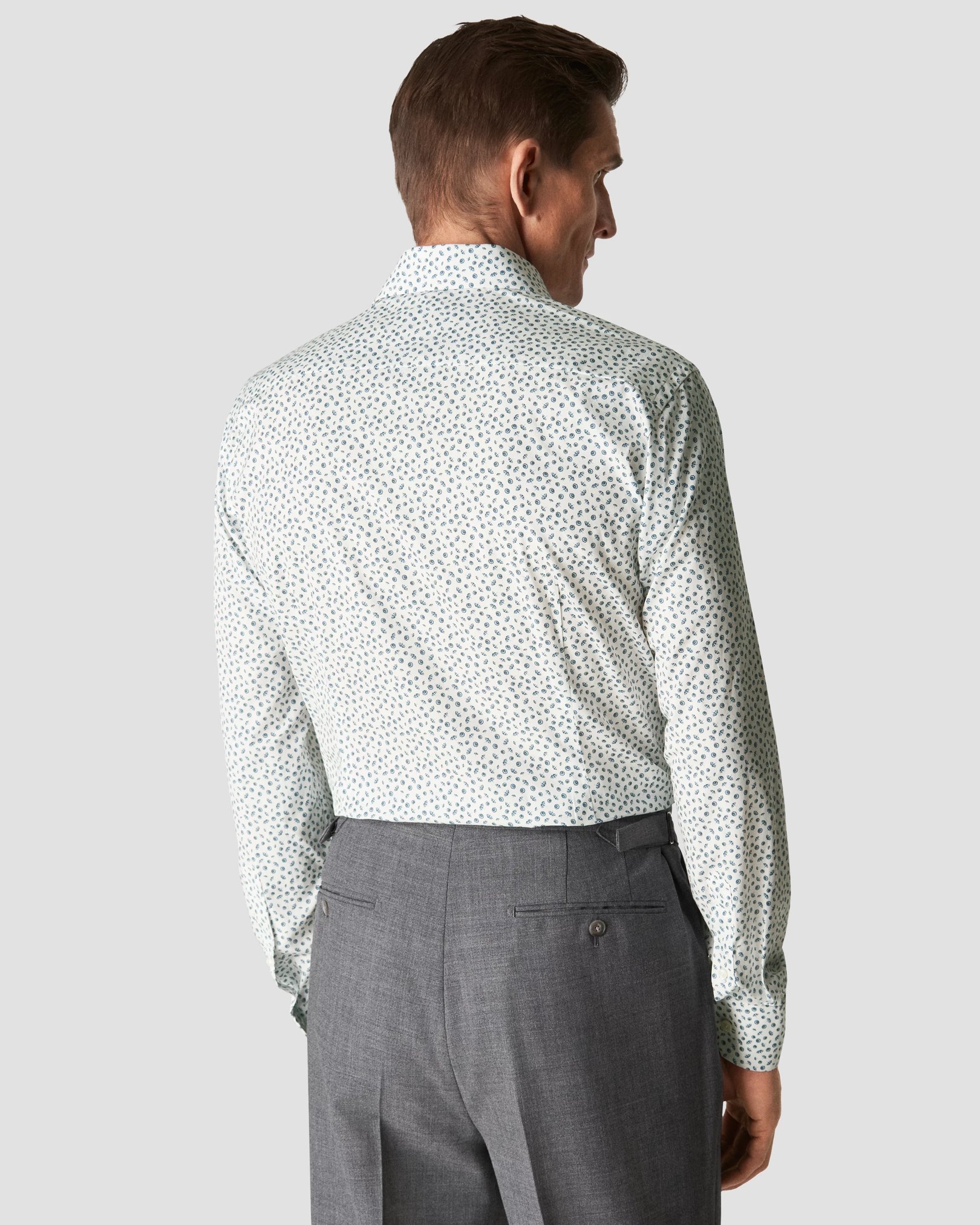 Eton - light blue poplin umbrella print