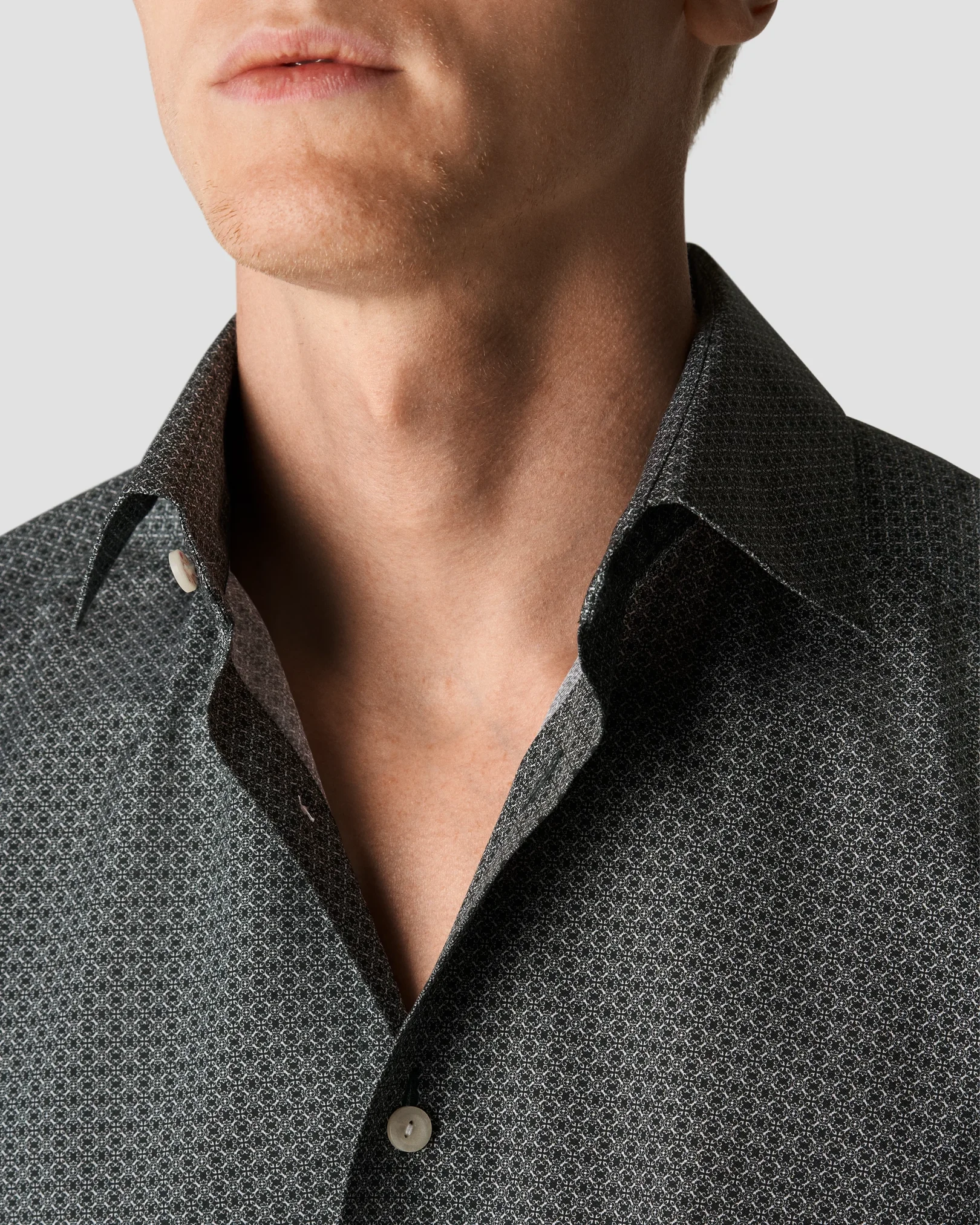 Eton - black poplin cut away single slim