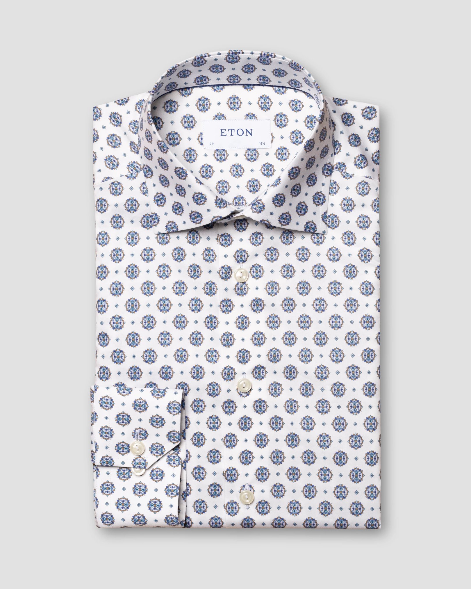 Eton - medallion print shirt