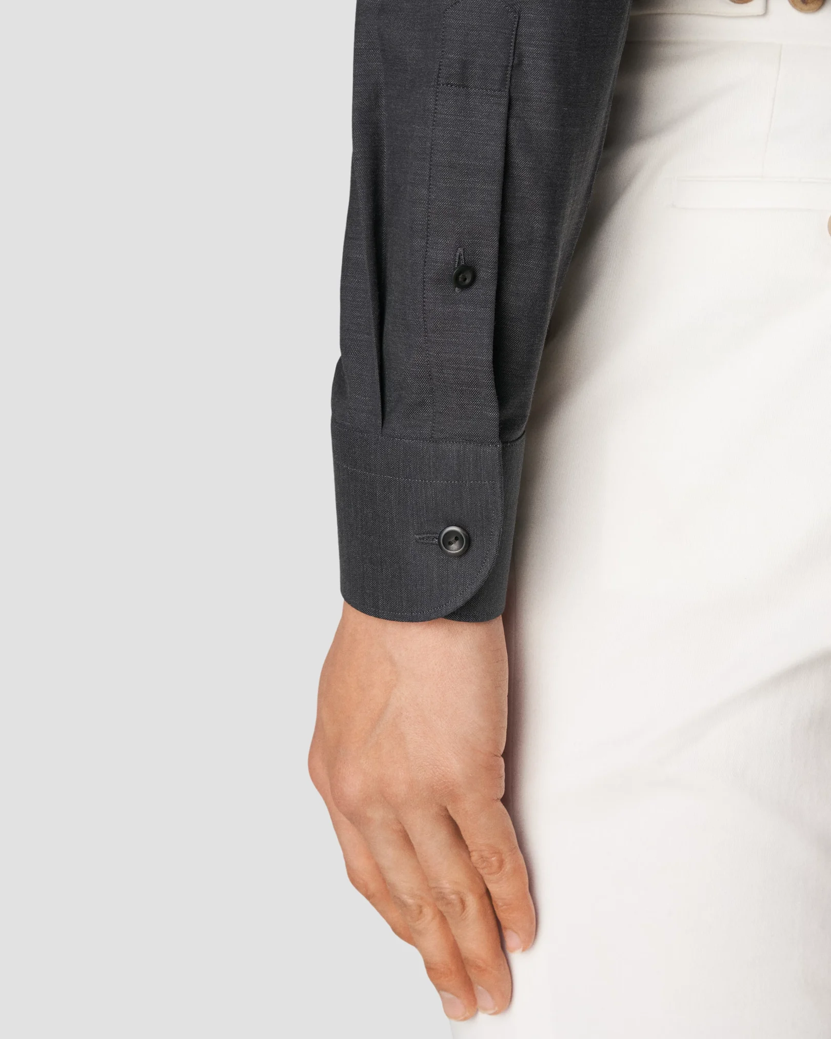 Eton - navy blue flannel shirt