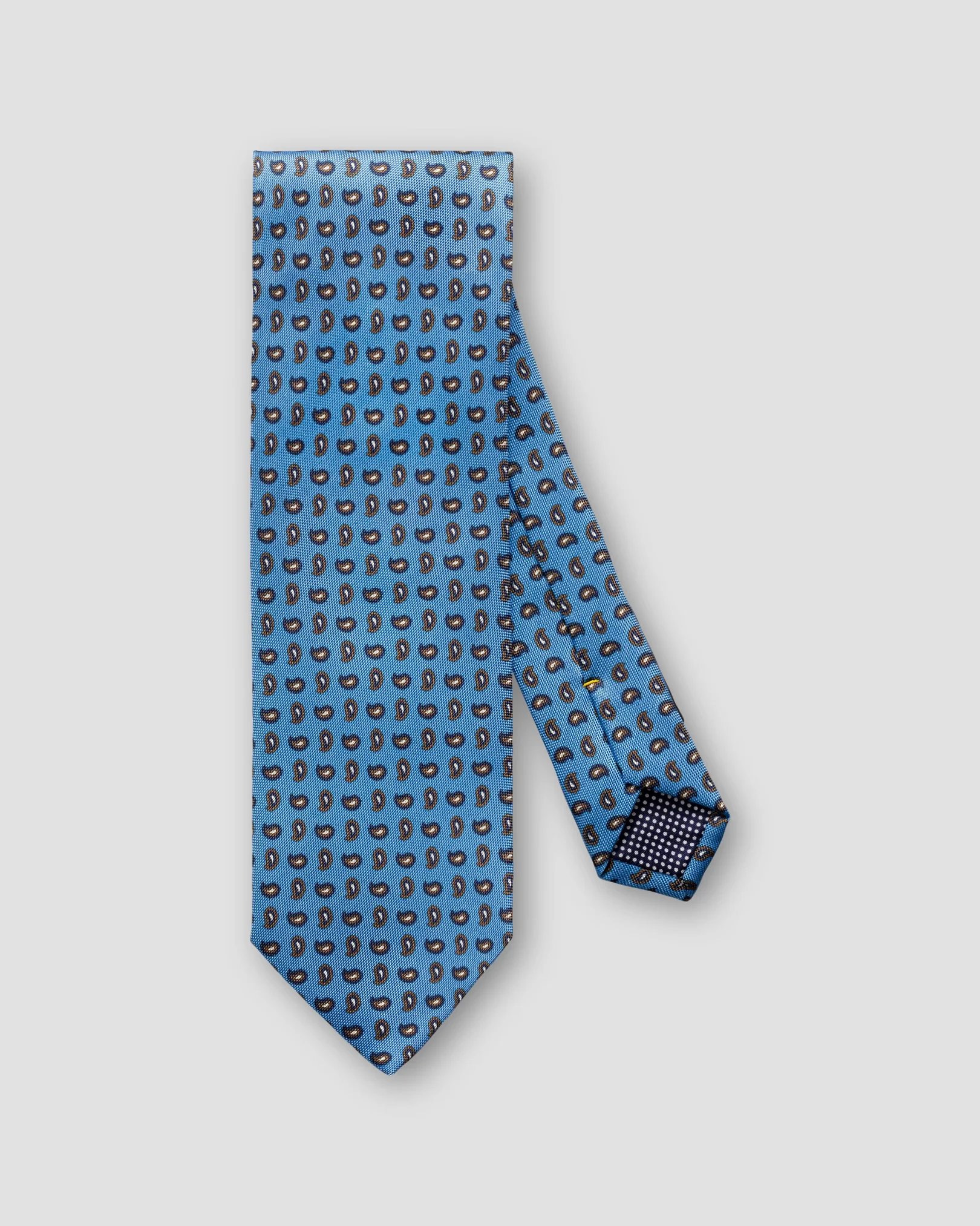 Eton - mid blue printed tie