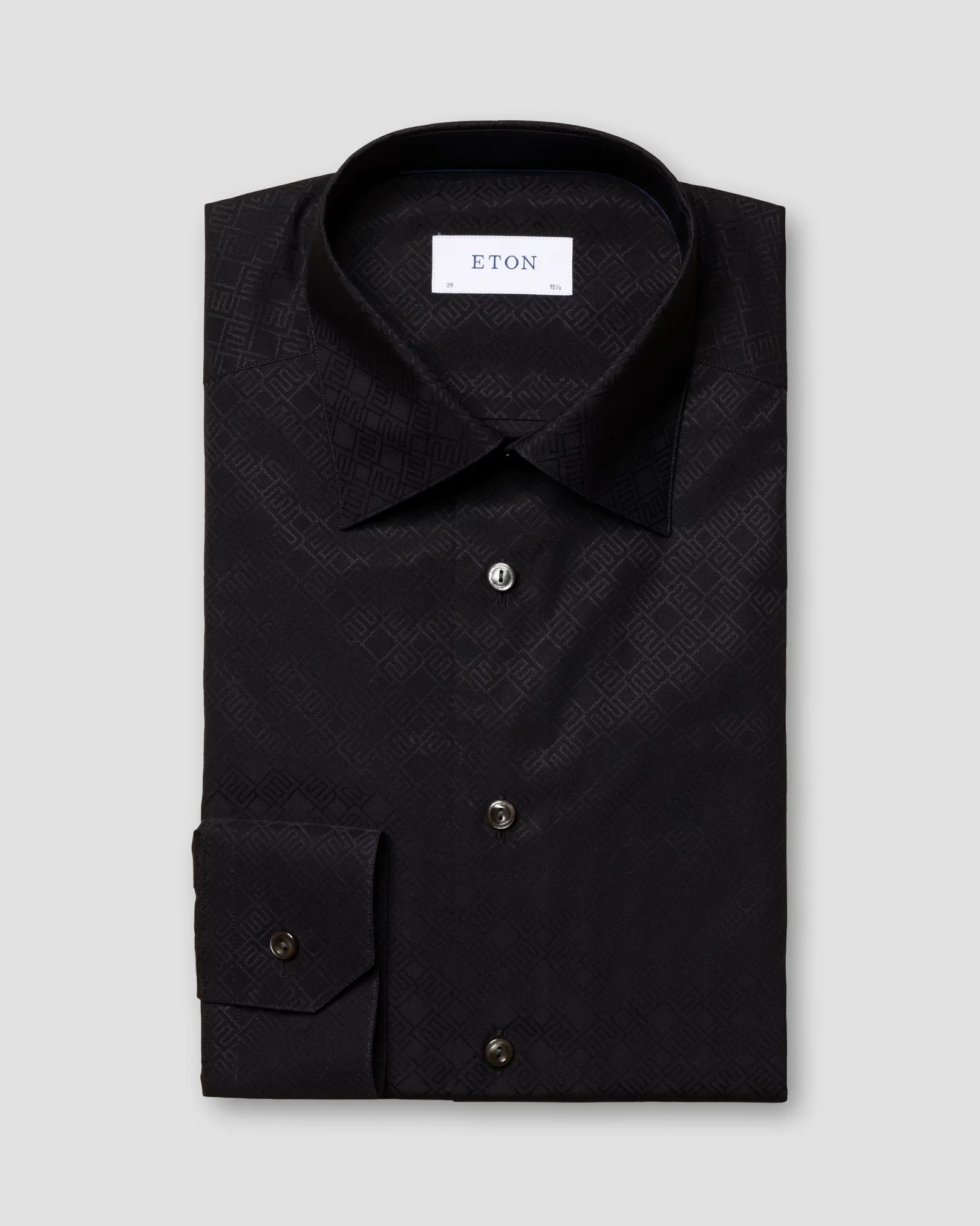 Eton - black jacquard moderate cutaway