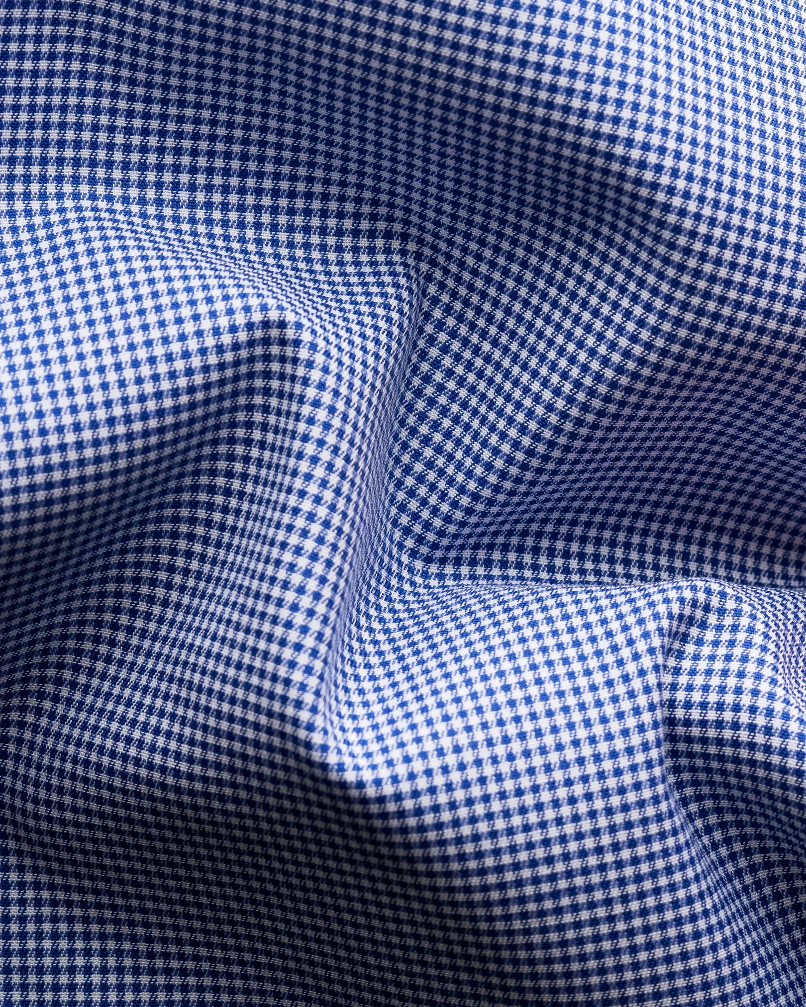 Eton - mid blue fine check signature twill shirt