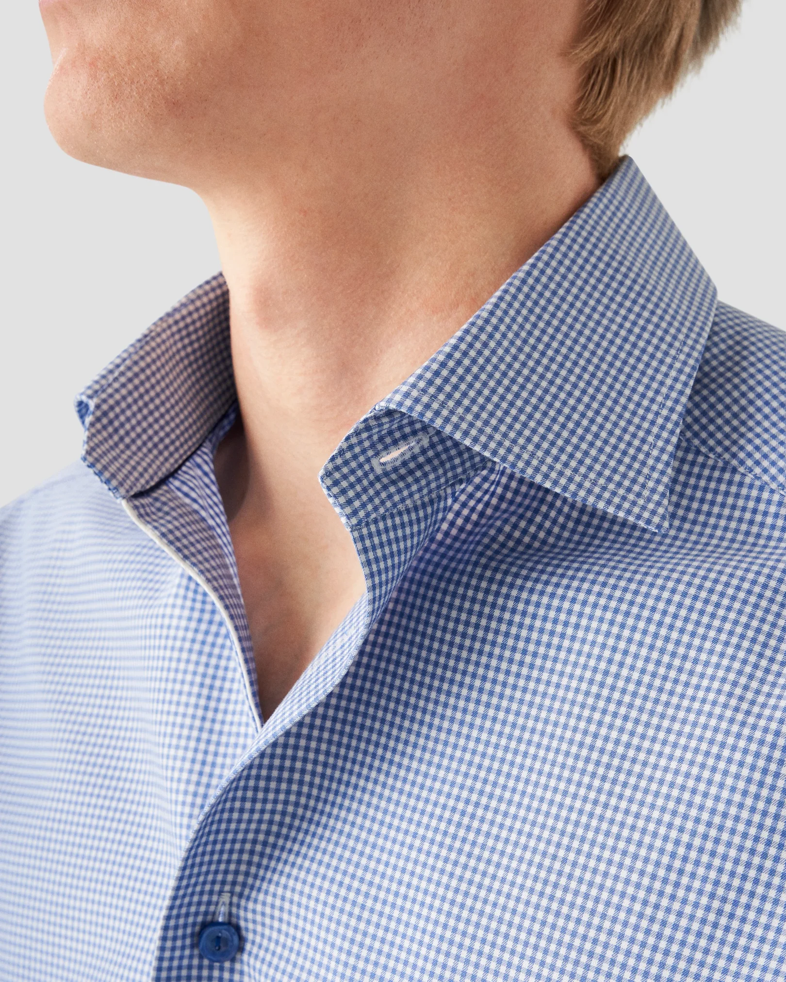 Eton - dark blue cottontencel shirt