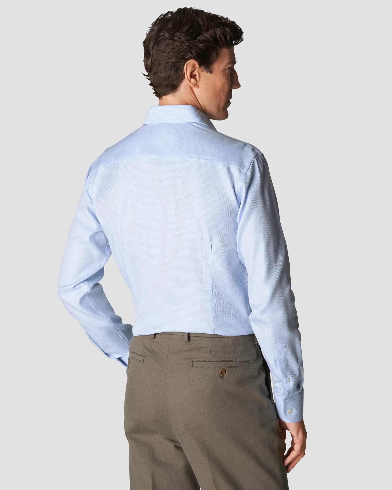 Eton - light blue fine twill widespread