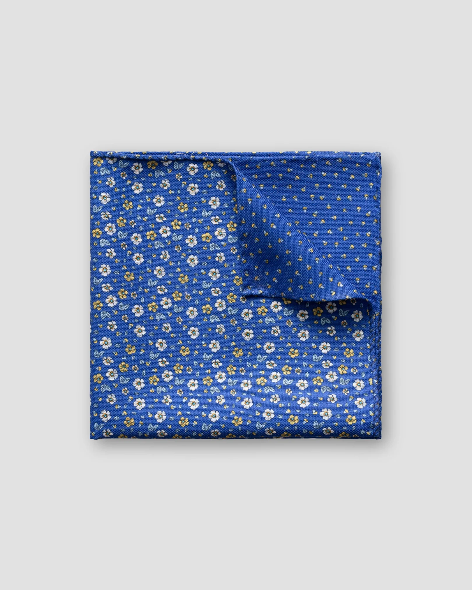 Eton - dark blue micro print cotton pocket square