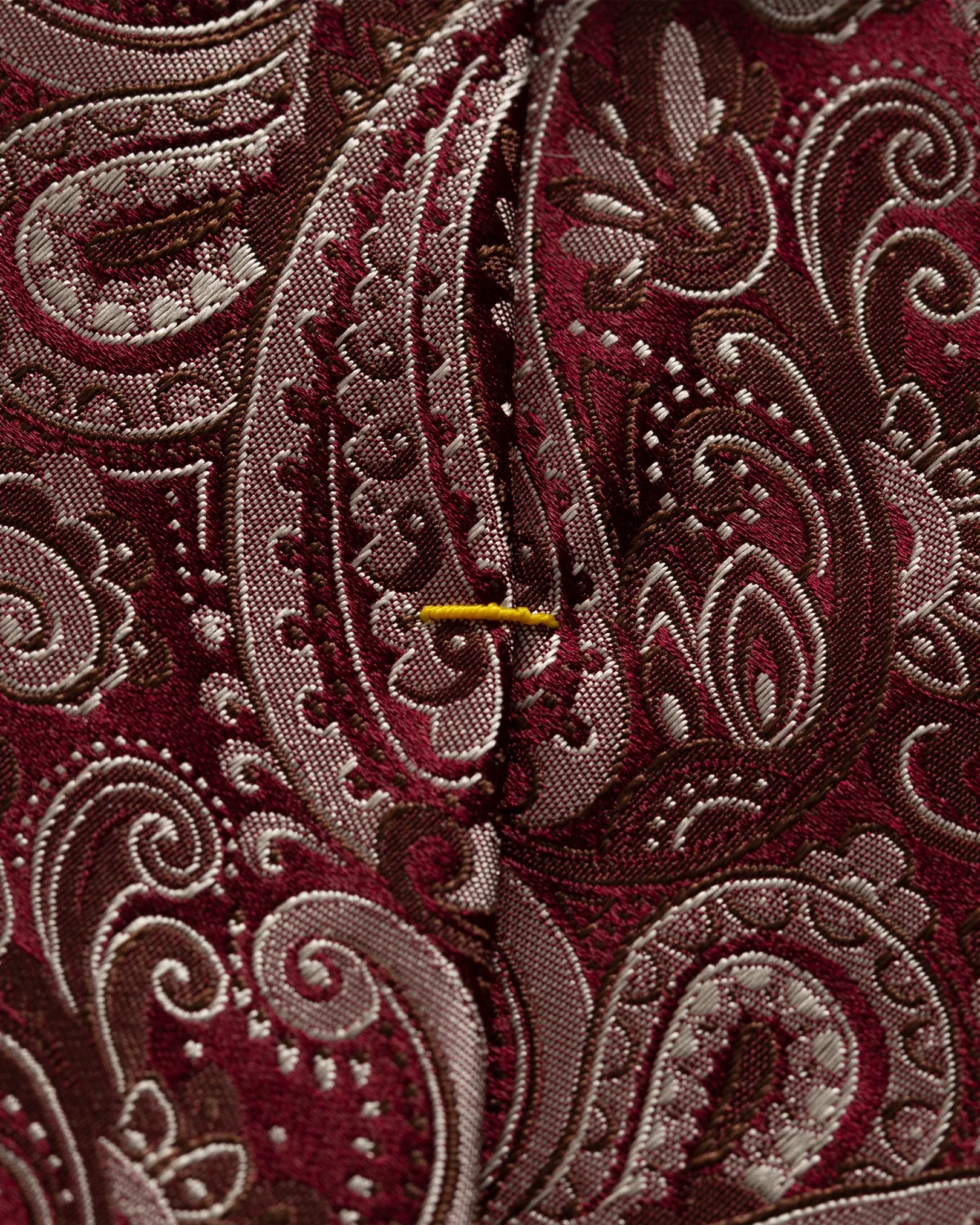 Eton - burgundy bold paisley tie
