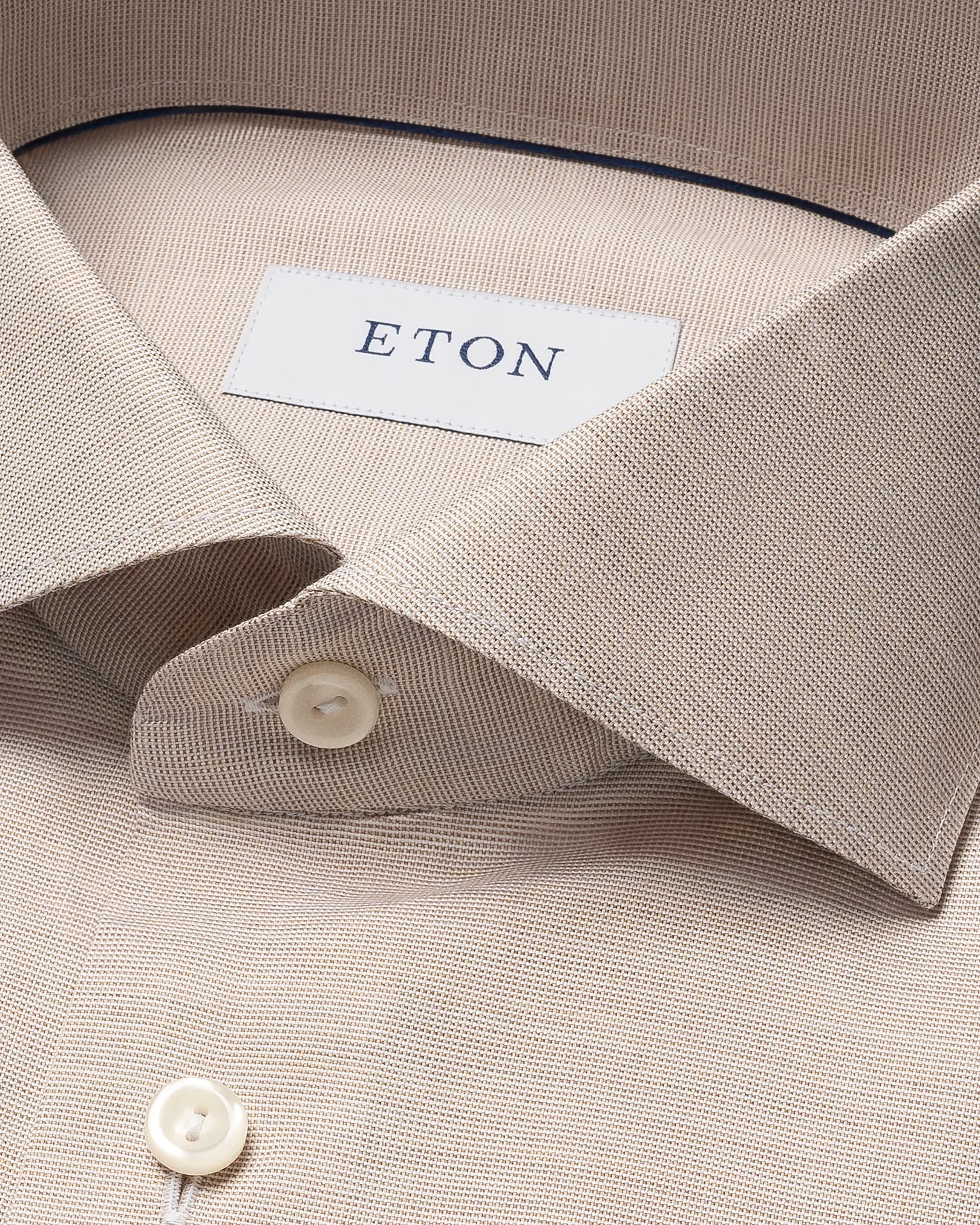 Eton - beige solid signature oxford shirt