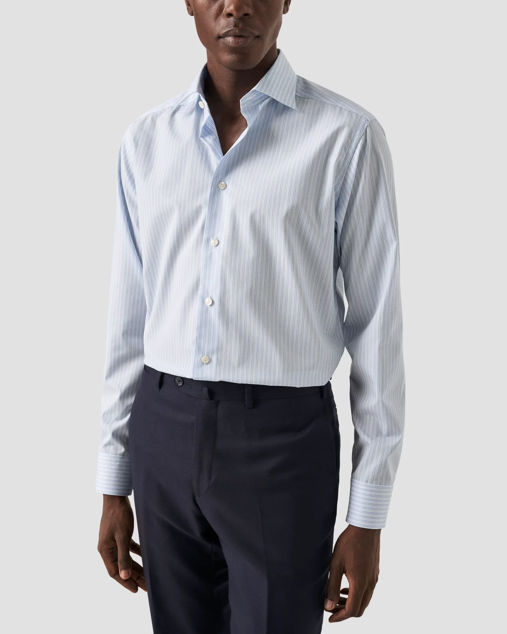 Eton - light blue poplin made to order
