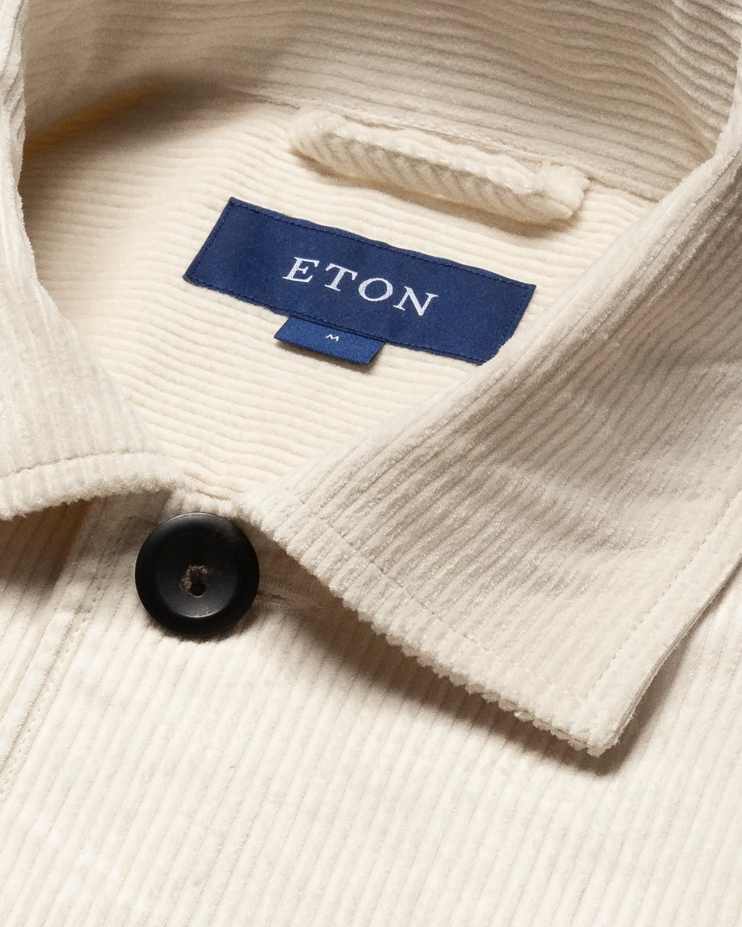 Eton - white cordoroy turn down straight sleeve end regular