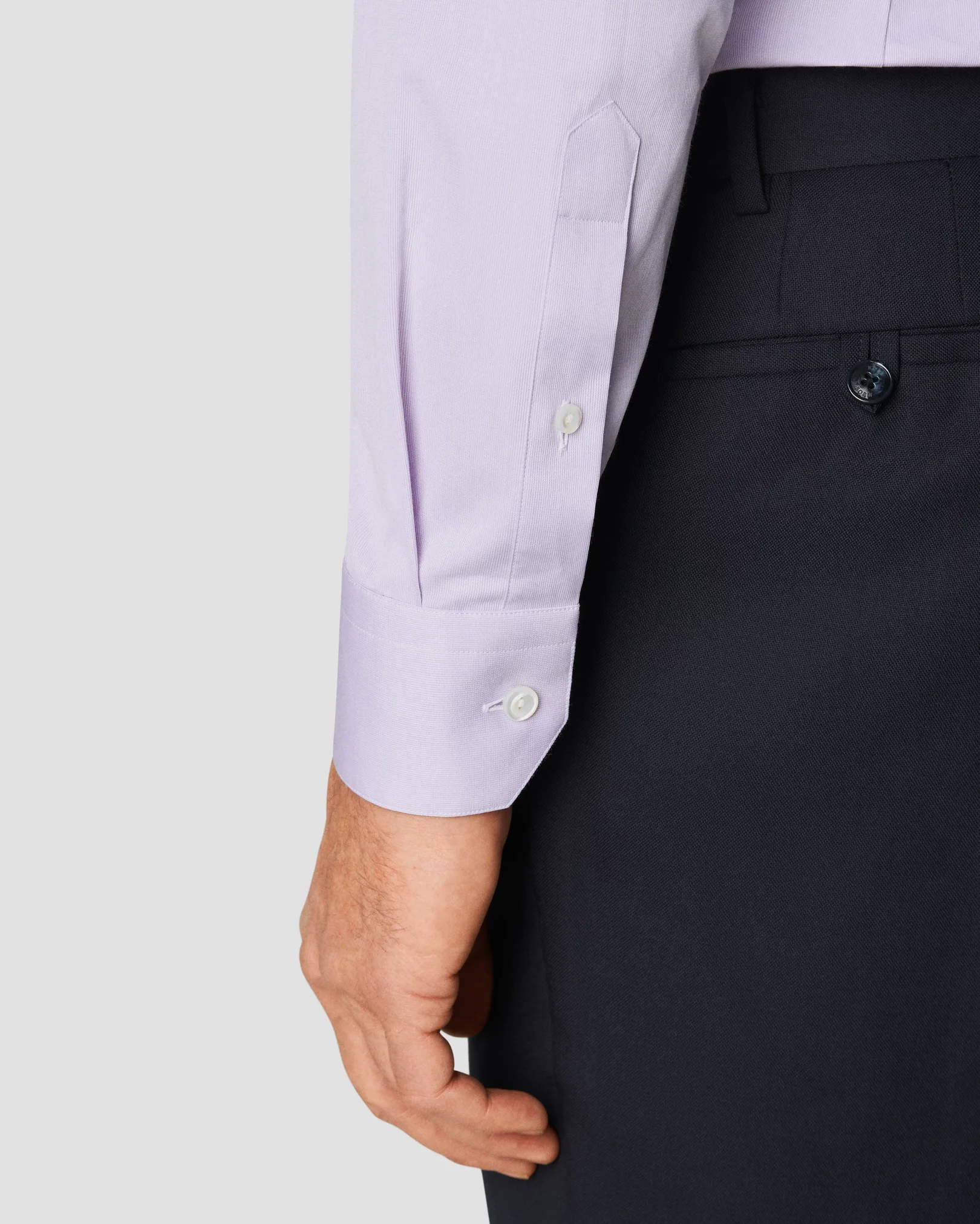 Eton - light purple fine pique cutaway