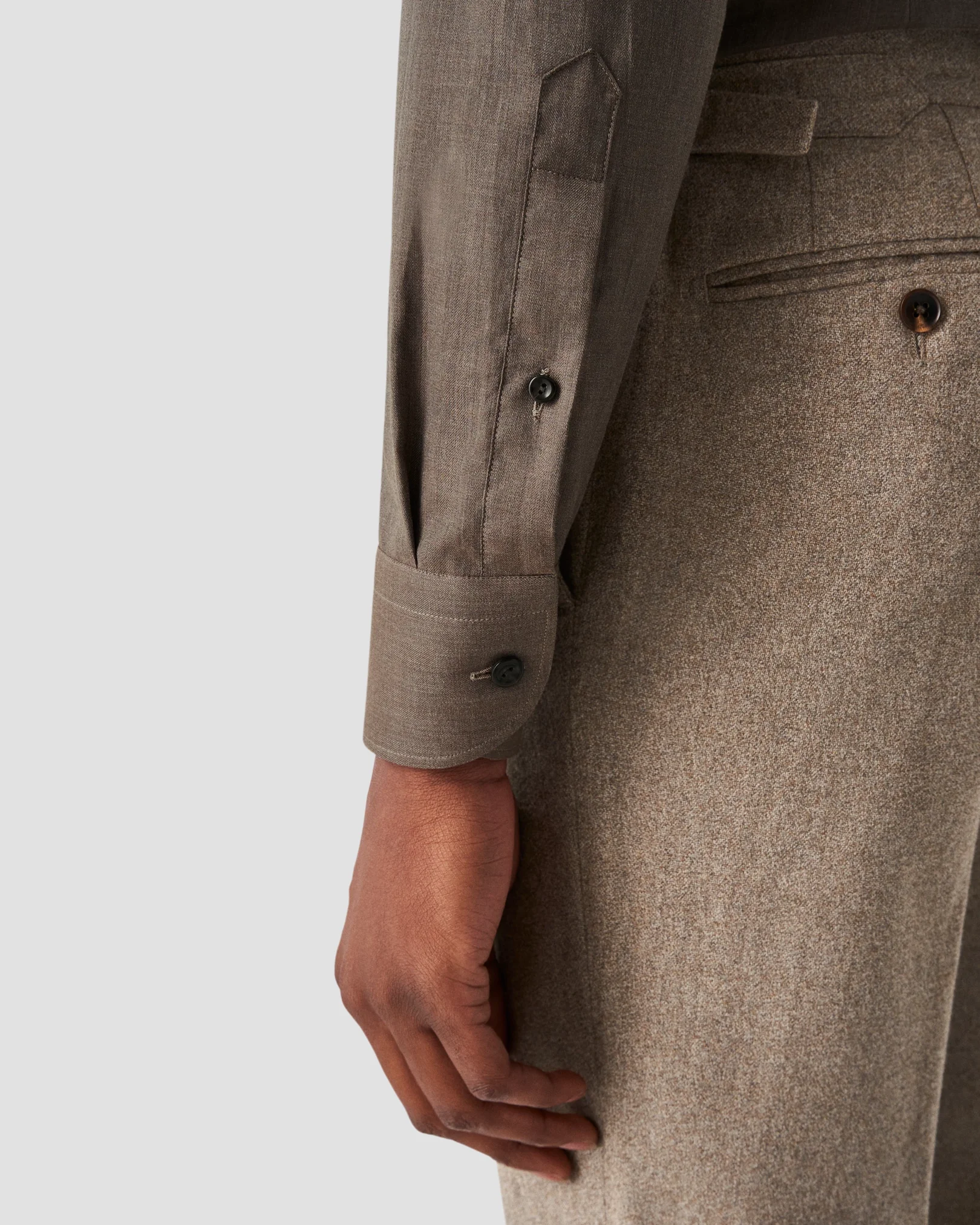 Eton - dark brown flanell