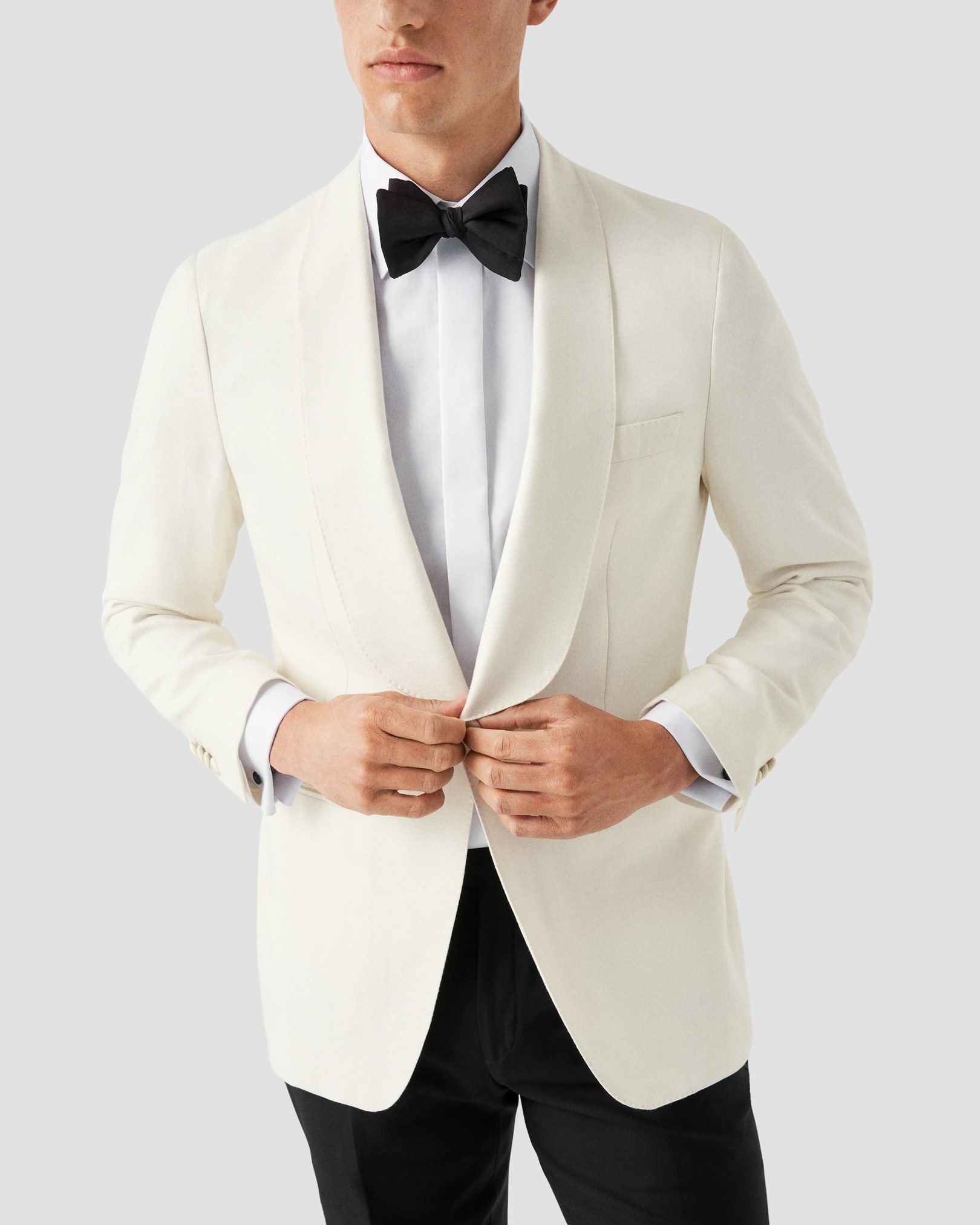 Eton - White Signature Twill Tuxedo Shirt