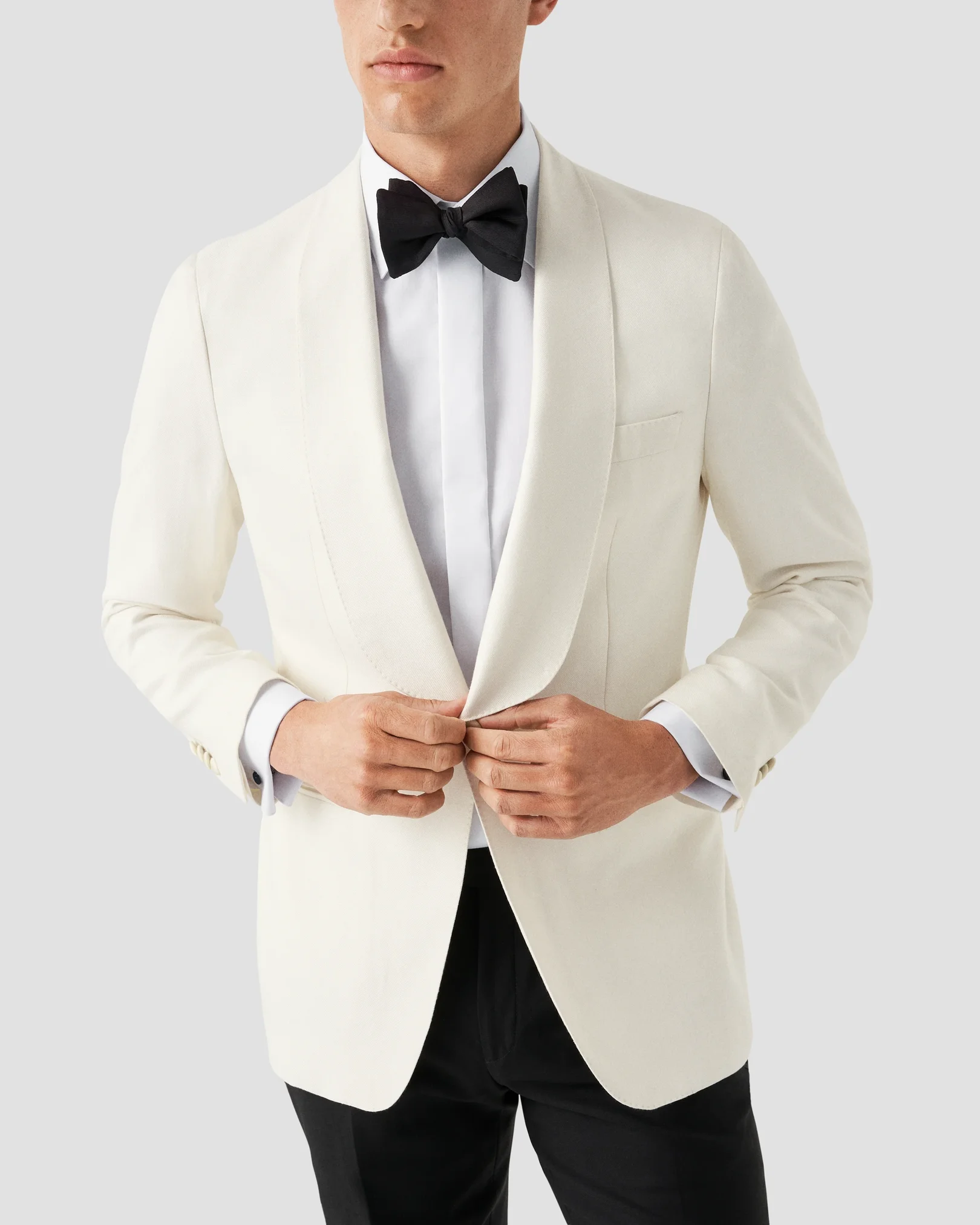 Eton - White Signature Twill Tuxedo Shirt