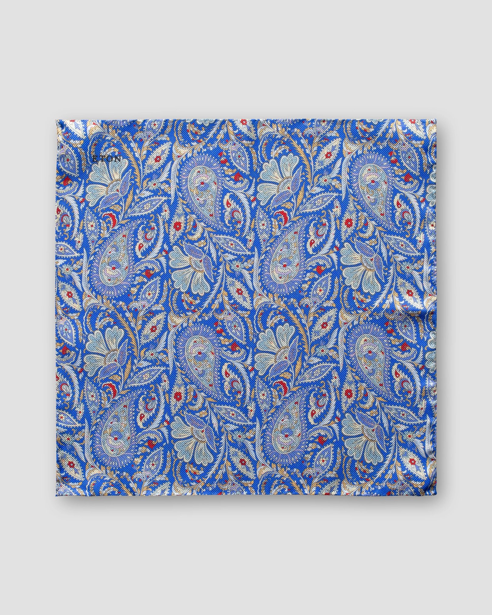 Eton - blue double print pocket square