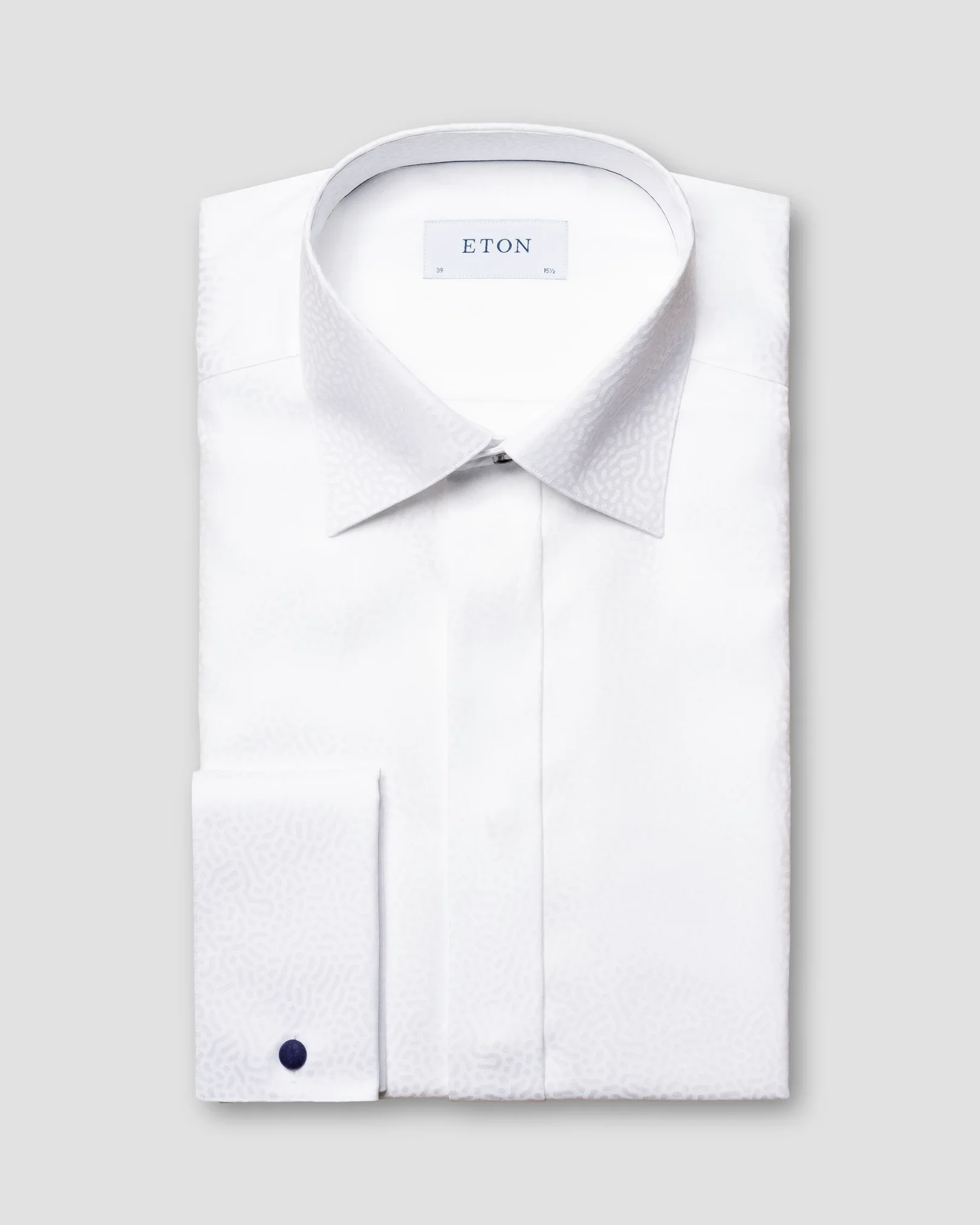 Eton - white jacquard moderate cutaway