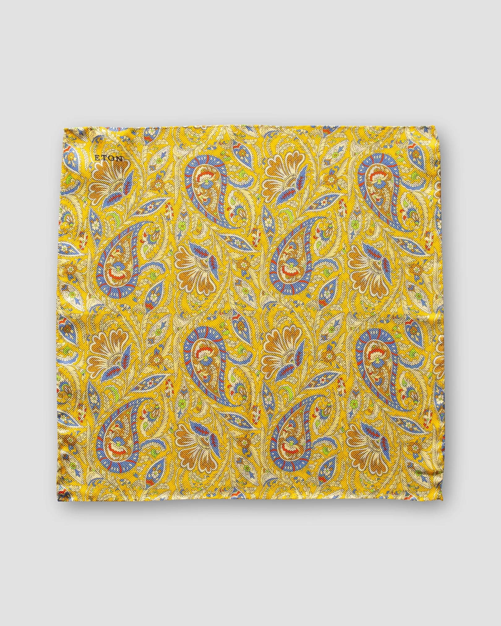 Eton - yellow double print pocket square