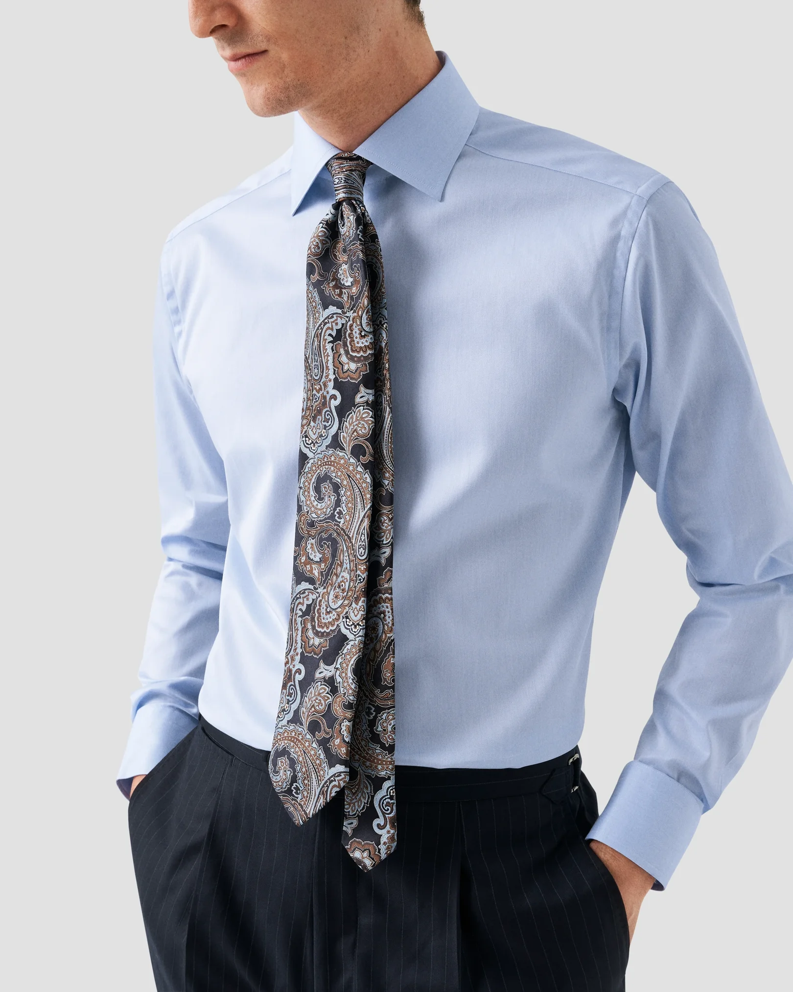 Eton - Hellblaues Signature-Twill-Hemd