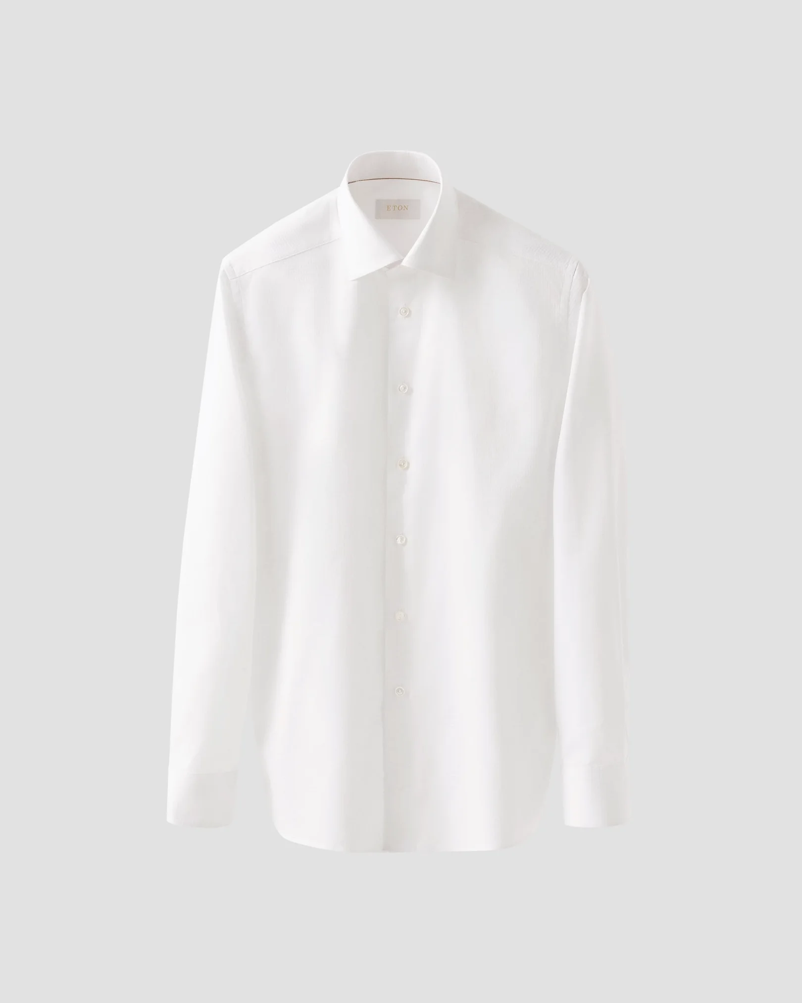 Eton - white polka dot elevated pique shirt