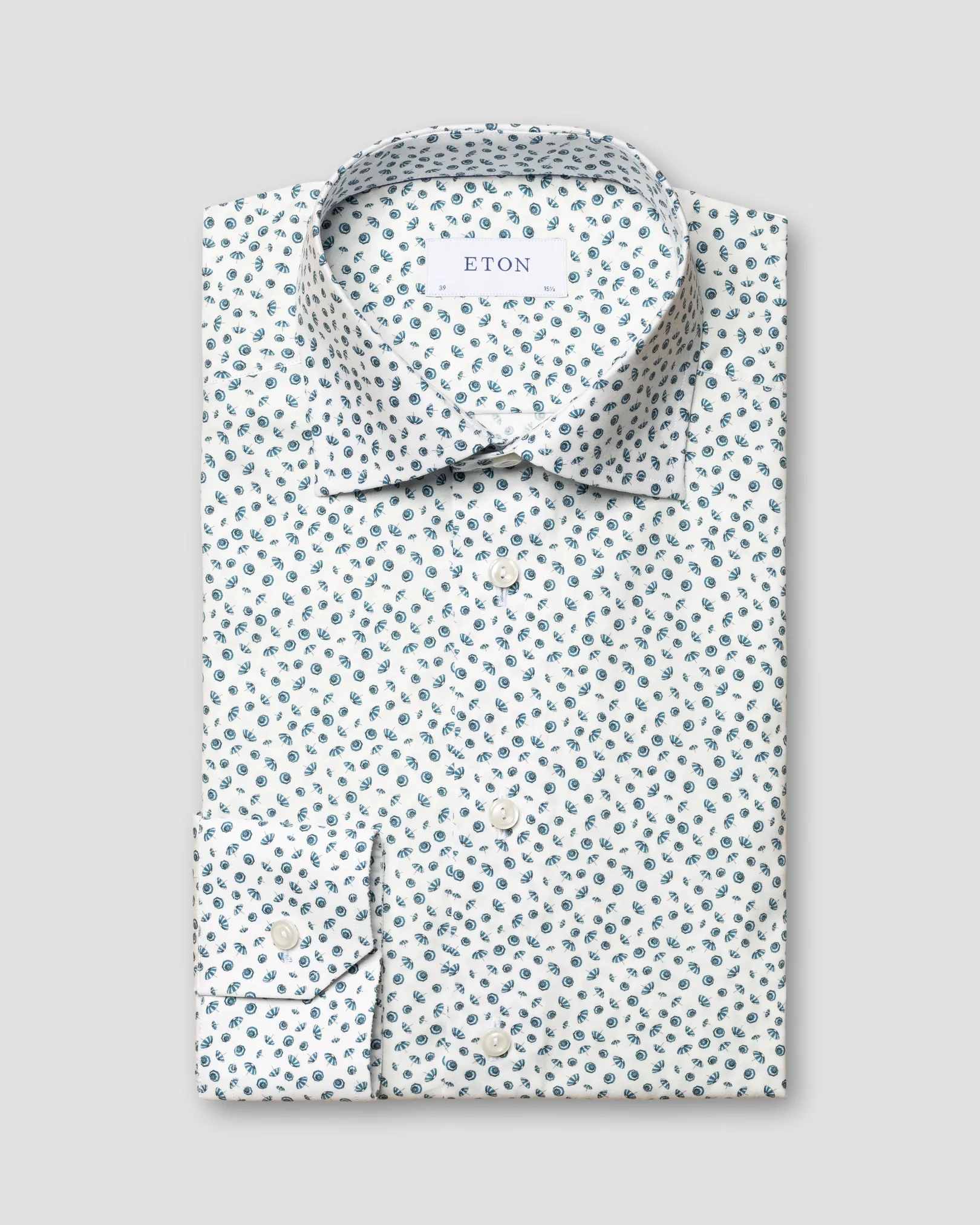 Eton - light blue poplin umbrella print