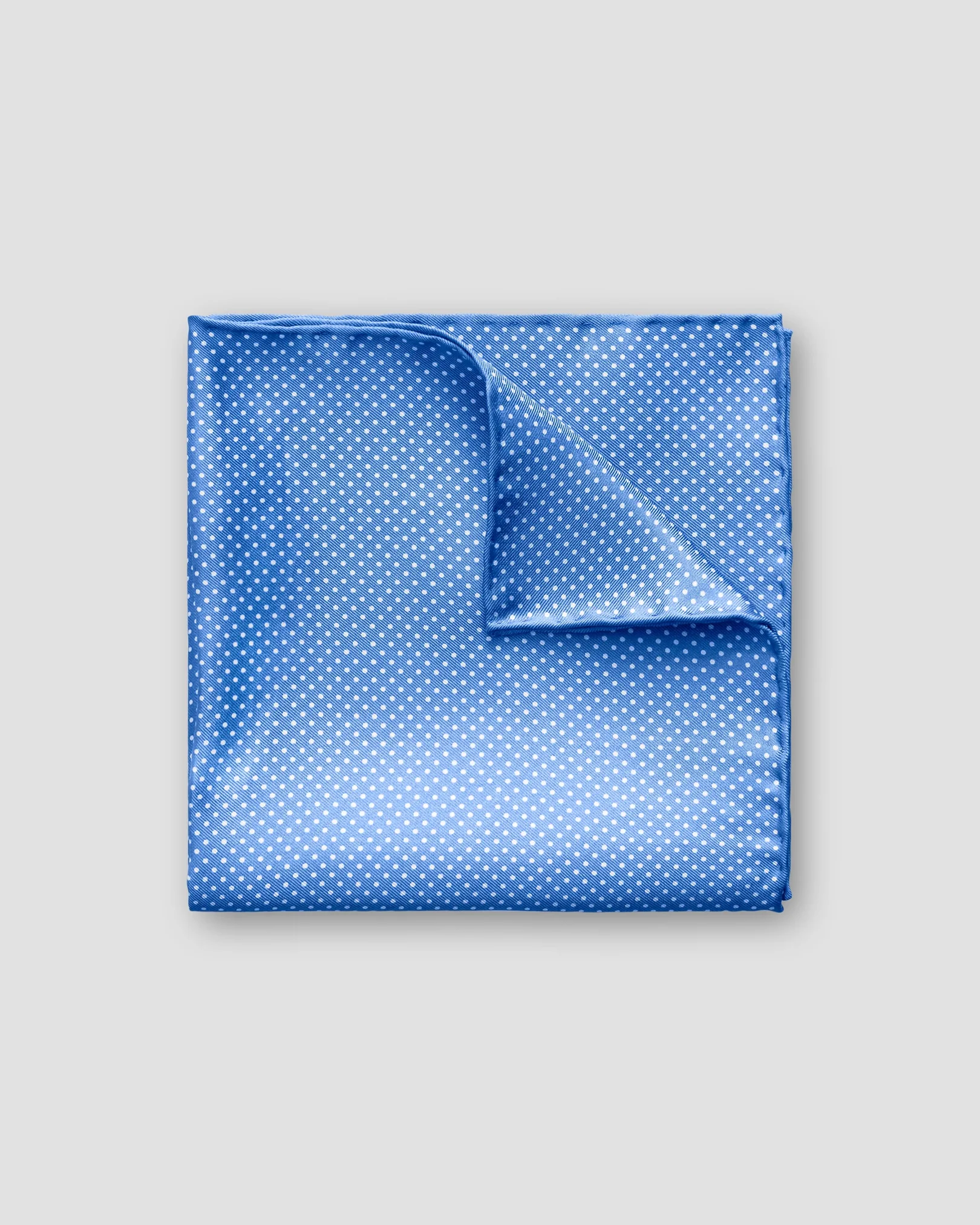 Eton - Blaues Seiden-Einstecktuch mit Polka Dots