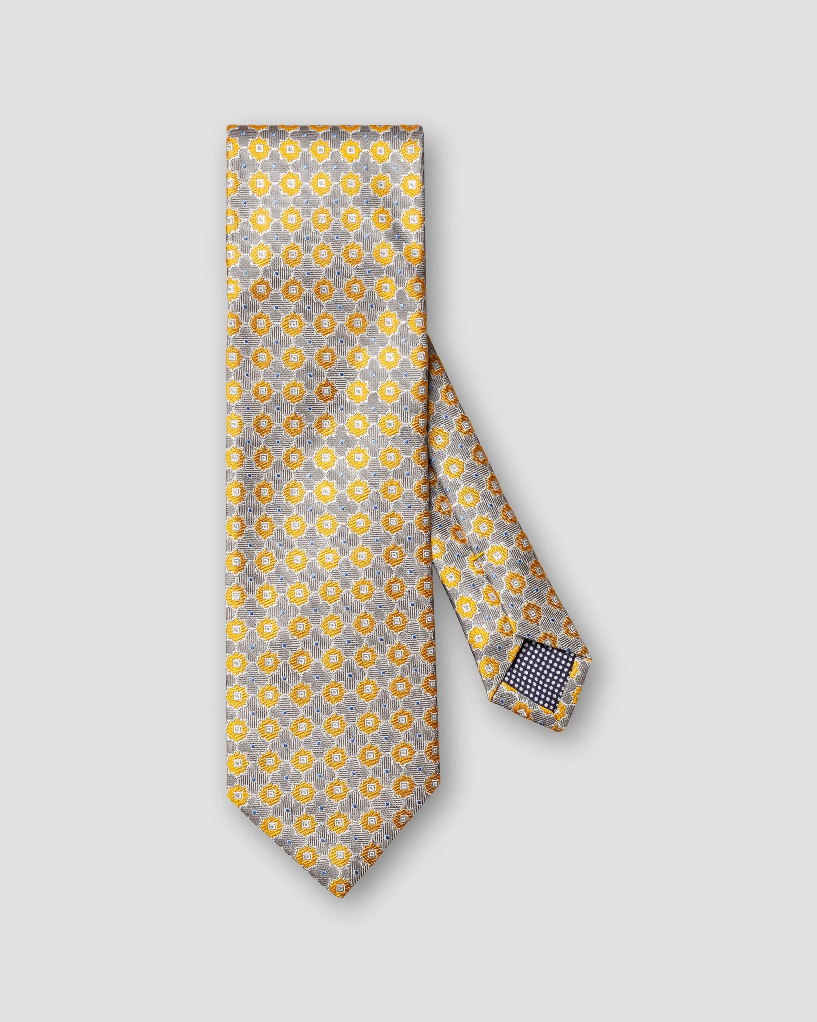 Eton - orange geometric silk tie ss