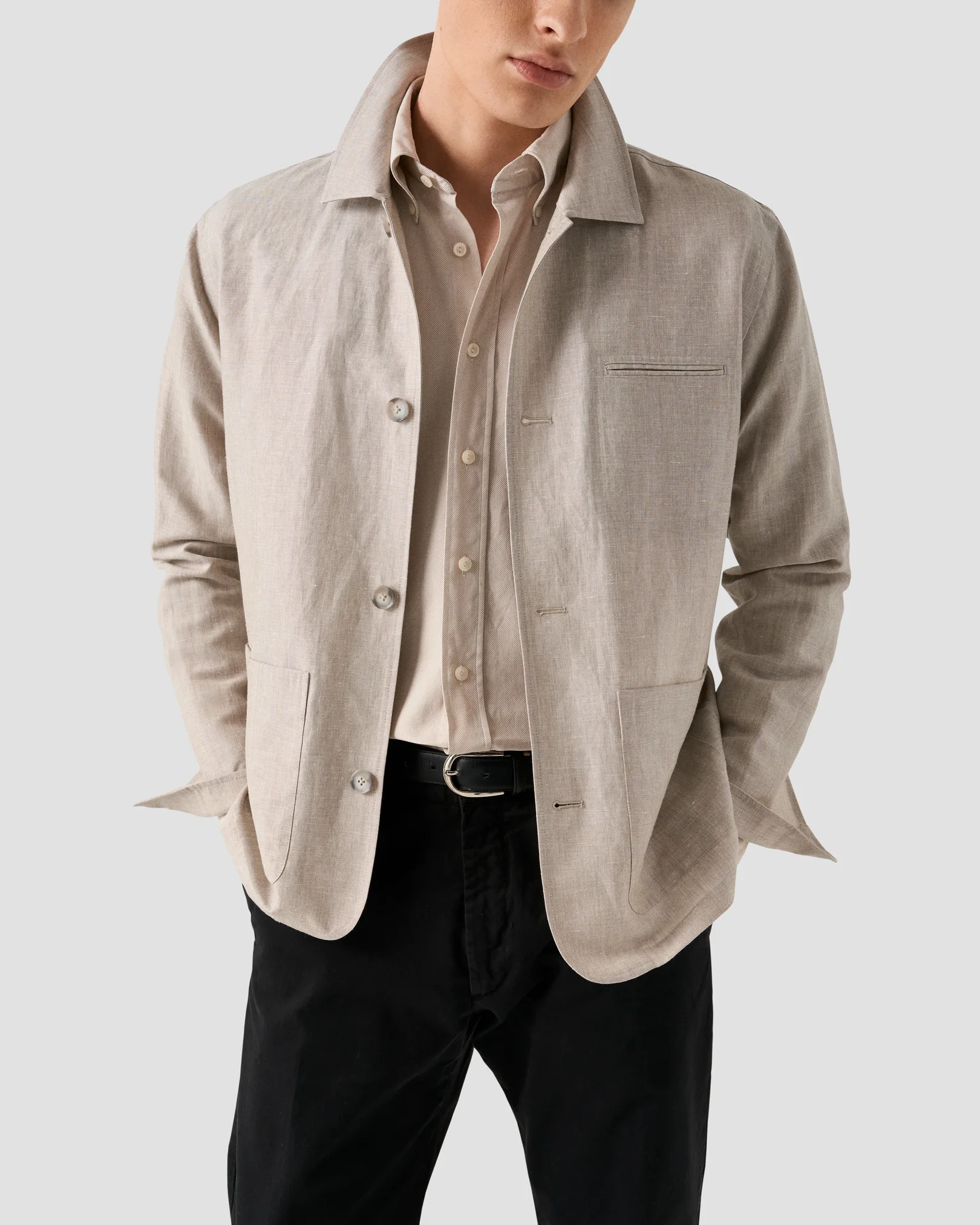Eton - solid royal oxford shirt
