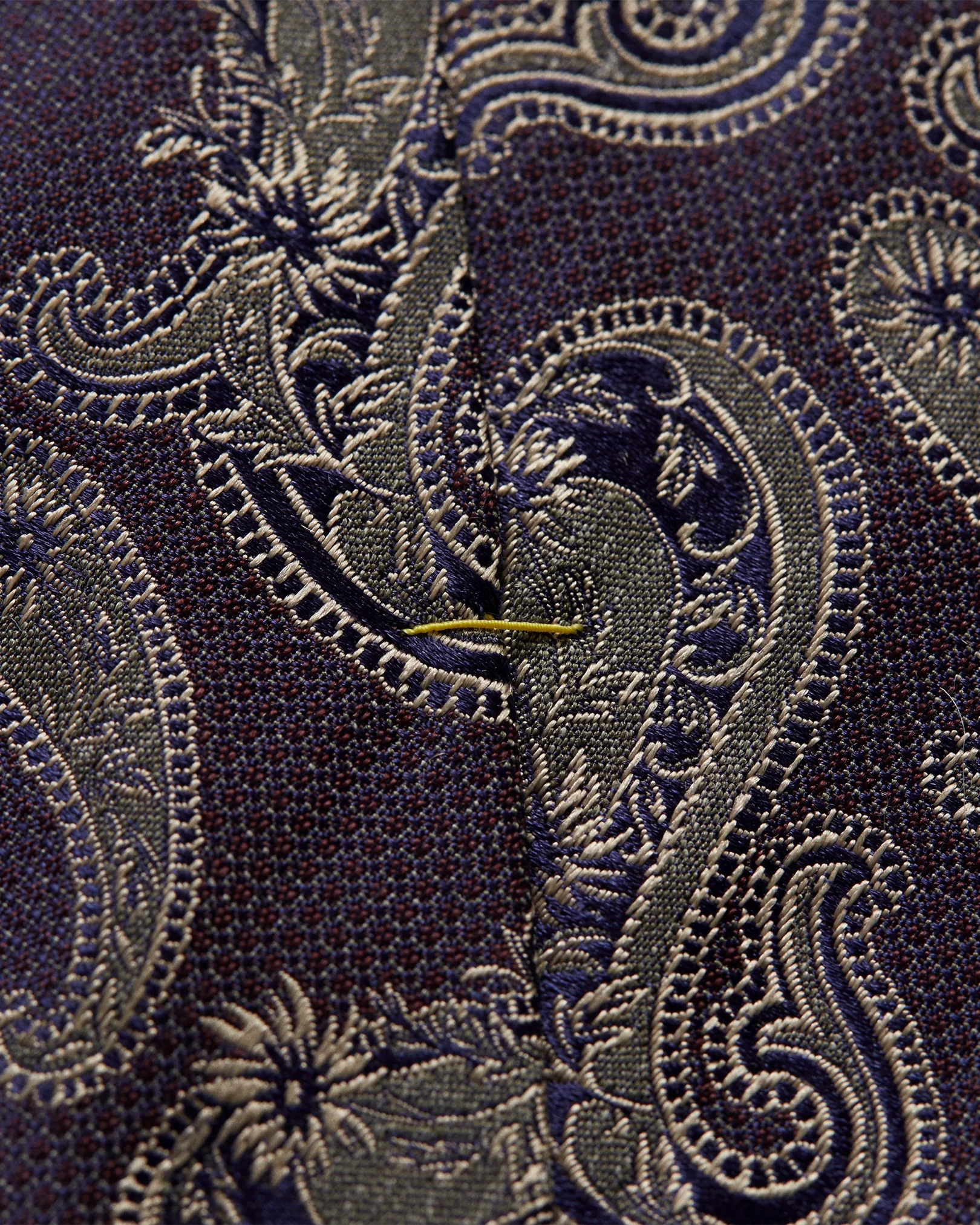 Eton - dark purple paisley print