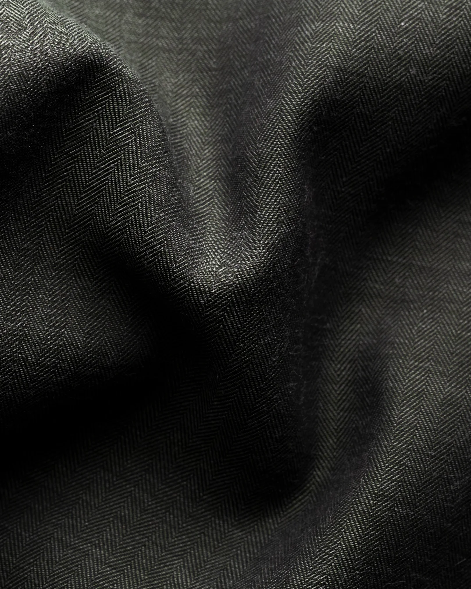 Eton - green herringbone flannel shirt