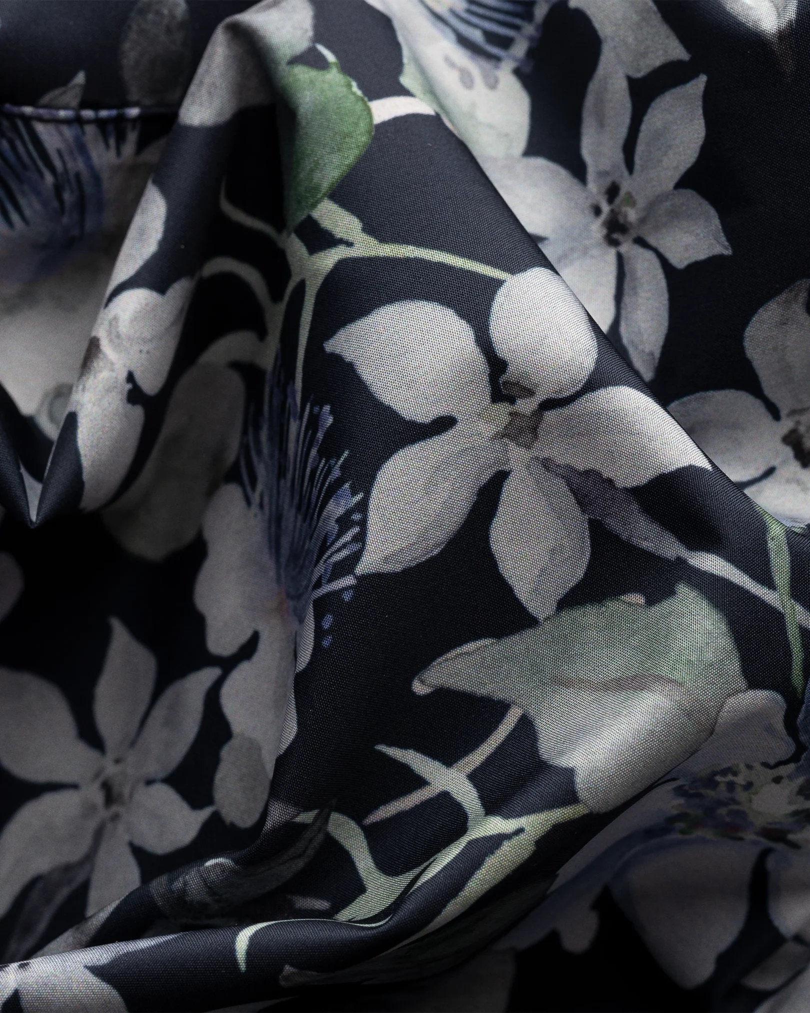 Eton - navy blue flower swim trunks