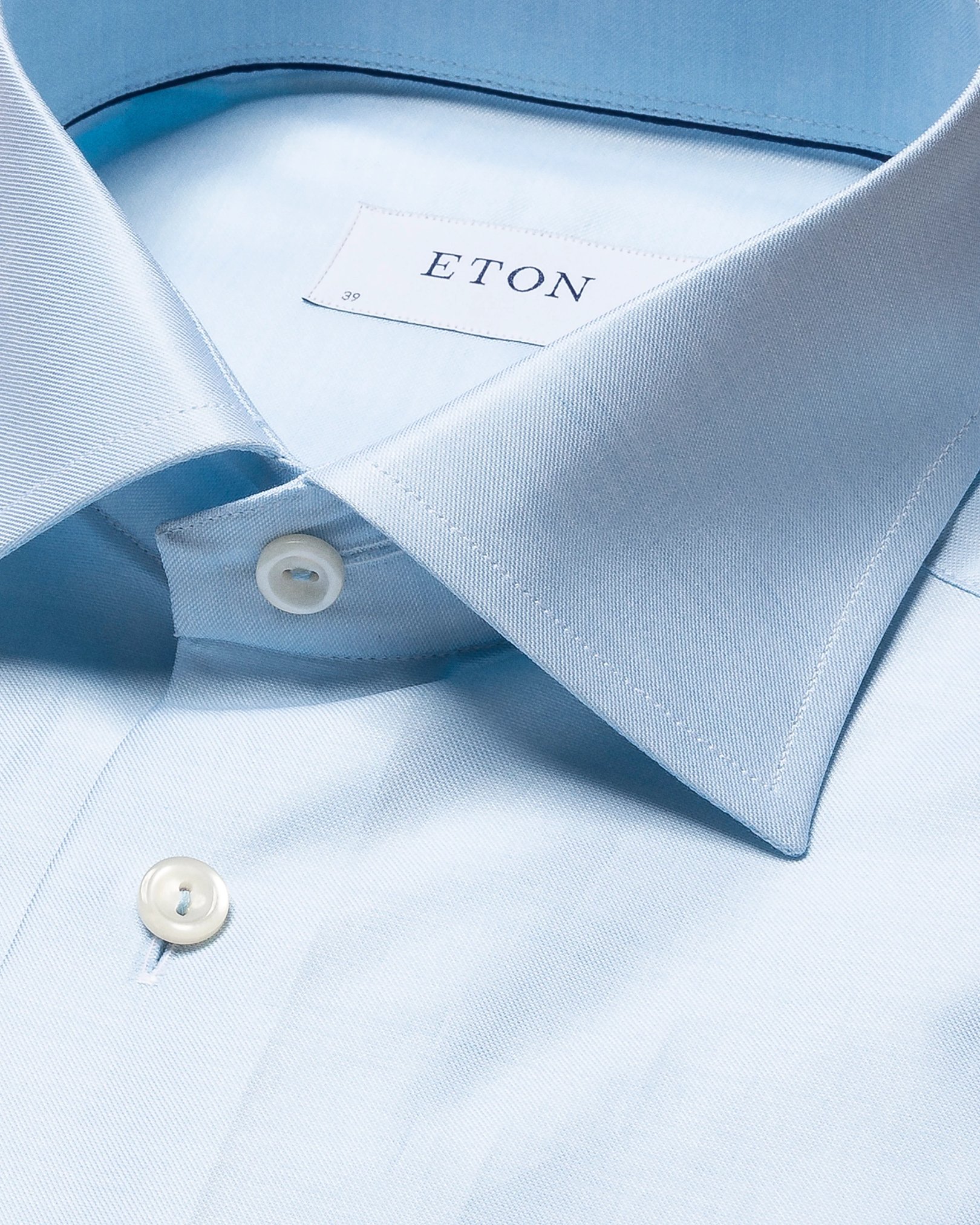 Eton - light blue signature twill paspoal