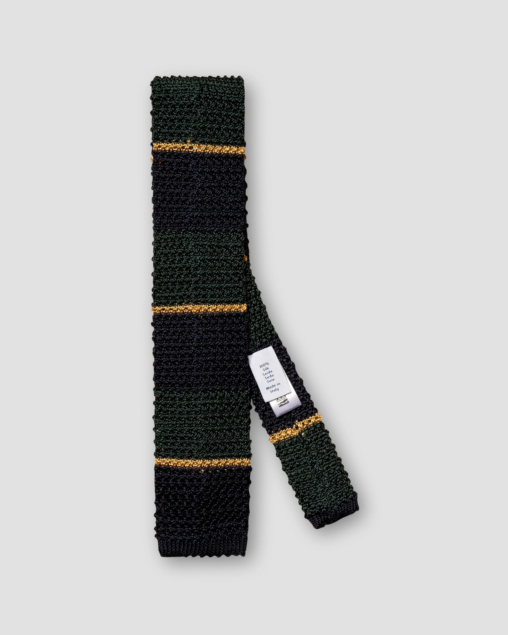 Eton - dark green knitted ivy tie