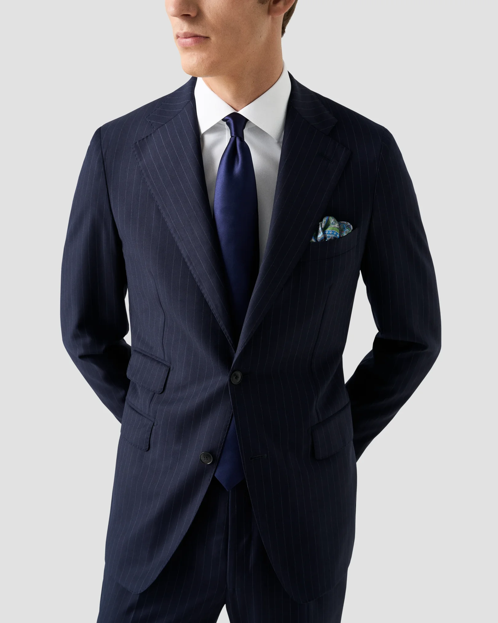 Eton - white four way stretch cut away