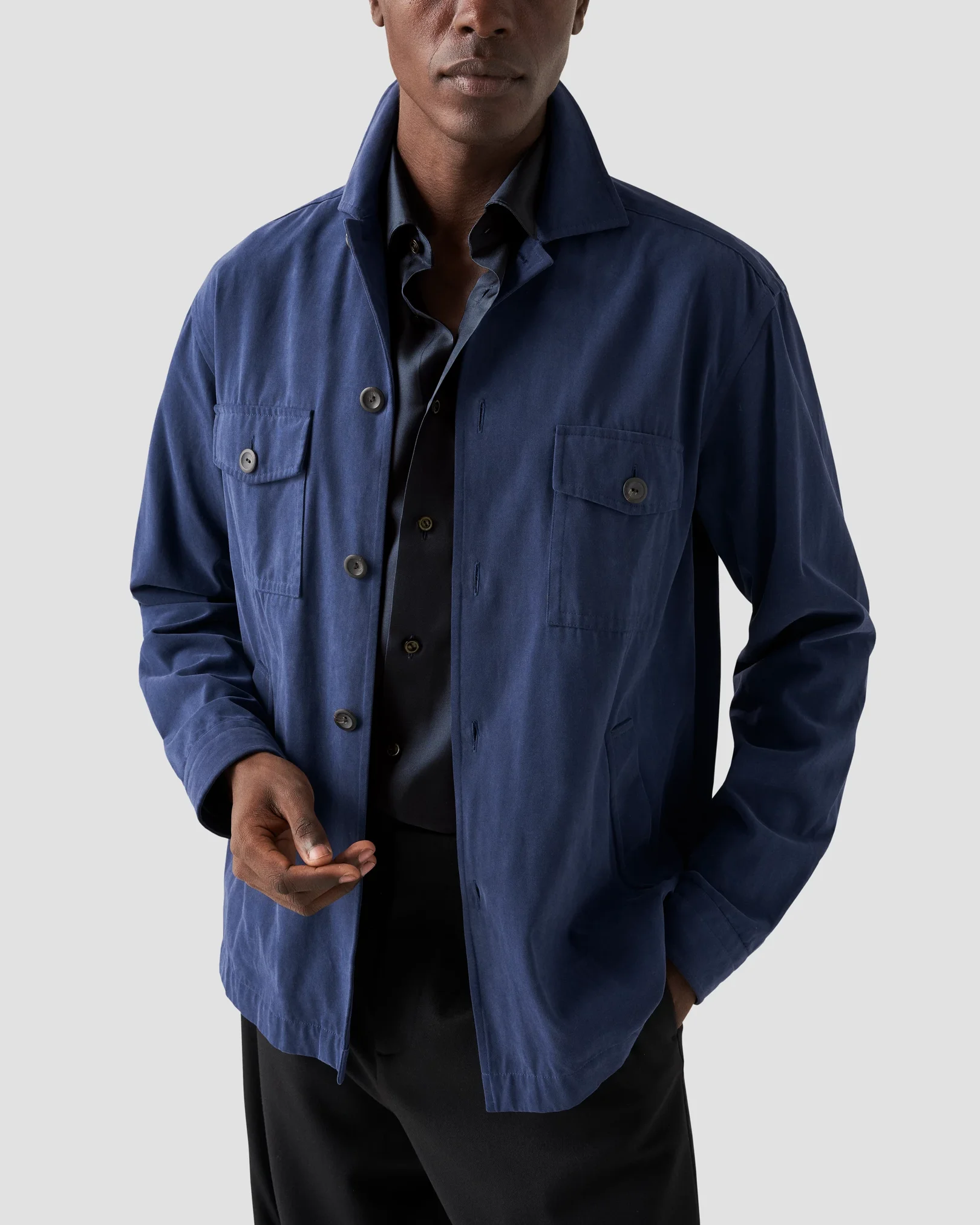 Eton - navy blue silk