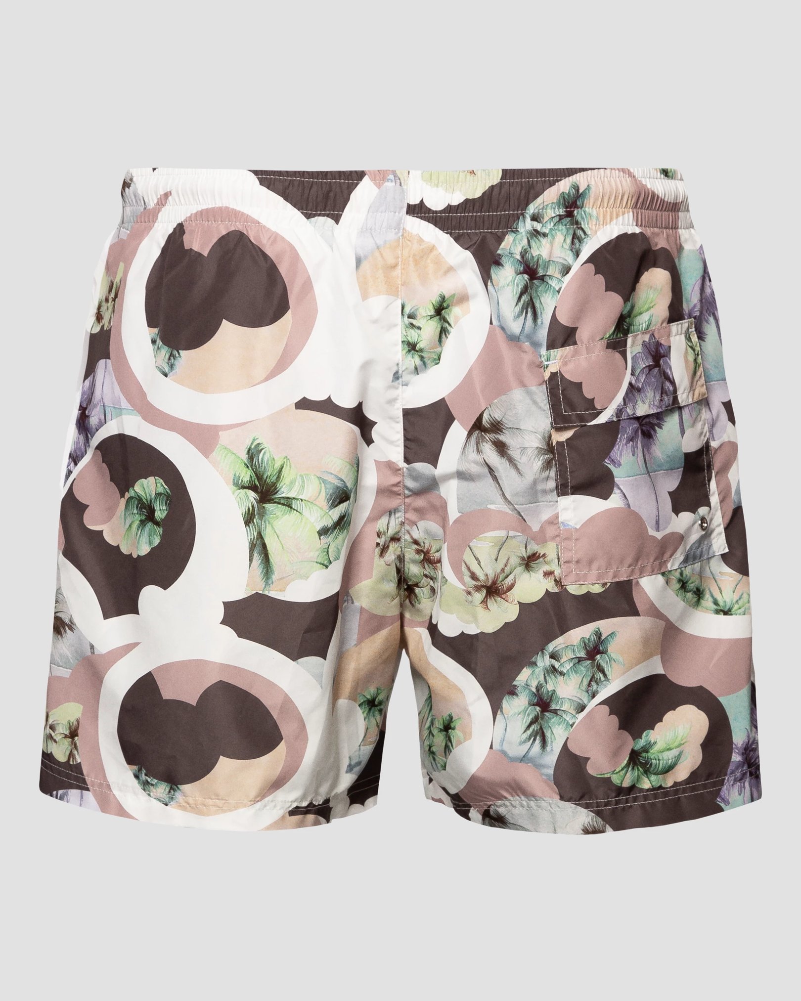 Eton - brown motif patern swin trunks